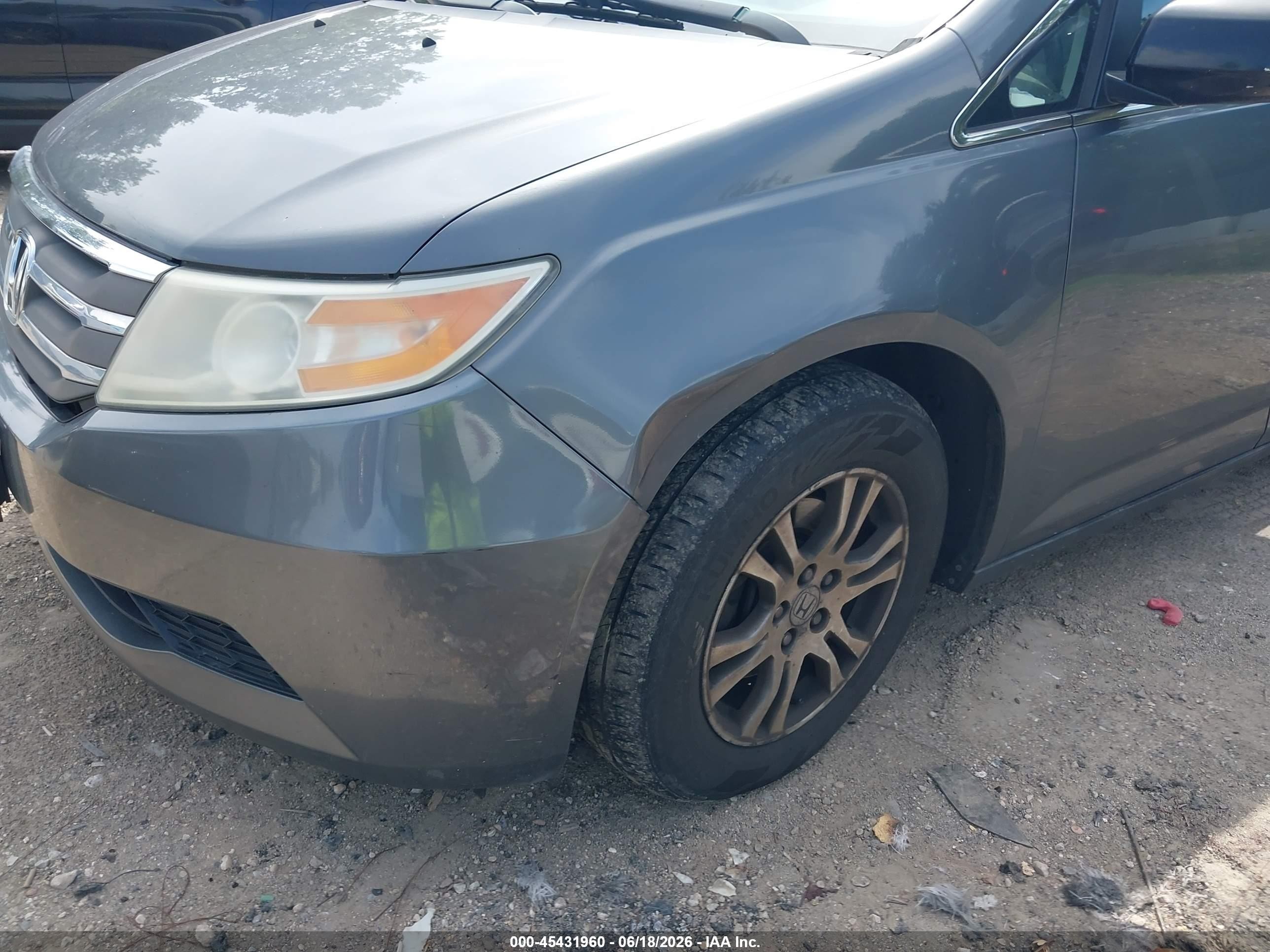2012 Honda Odyssey Ex-l Gray vin: 5FNRL5H66CB050184