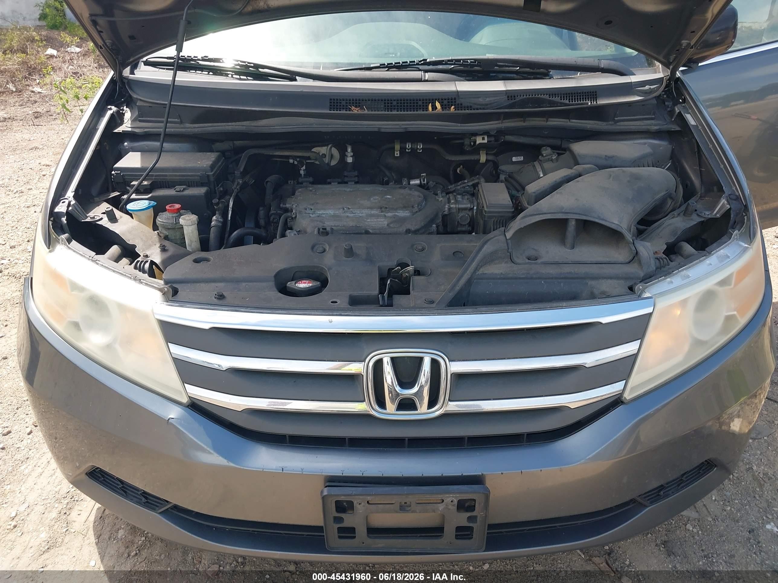 2012 Honda Odyssey Ex-l Gray vin: 5FNRL5H66CB050184