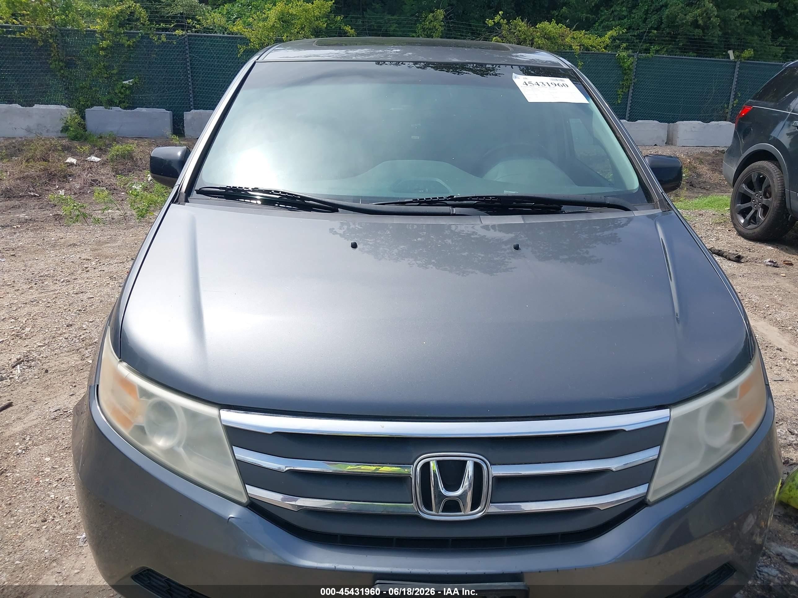 2012 Honda Odyssey Ex-l Gray vin: 5FNRL5H66CB050184
