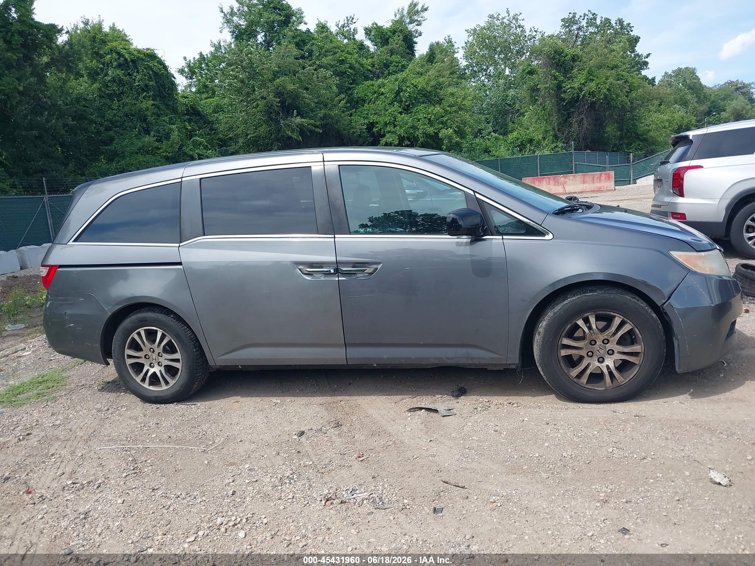 2012 Honda Odyssey Ex-l Gray vin: 5FNRL5H66CB050184