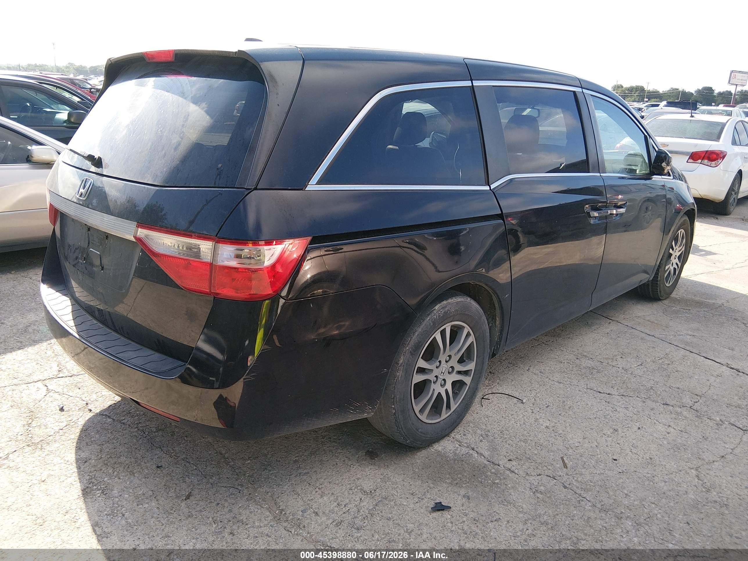 2012 Honda Odyssey Ex-l Black vin: 5FNRL5H66CB050797