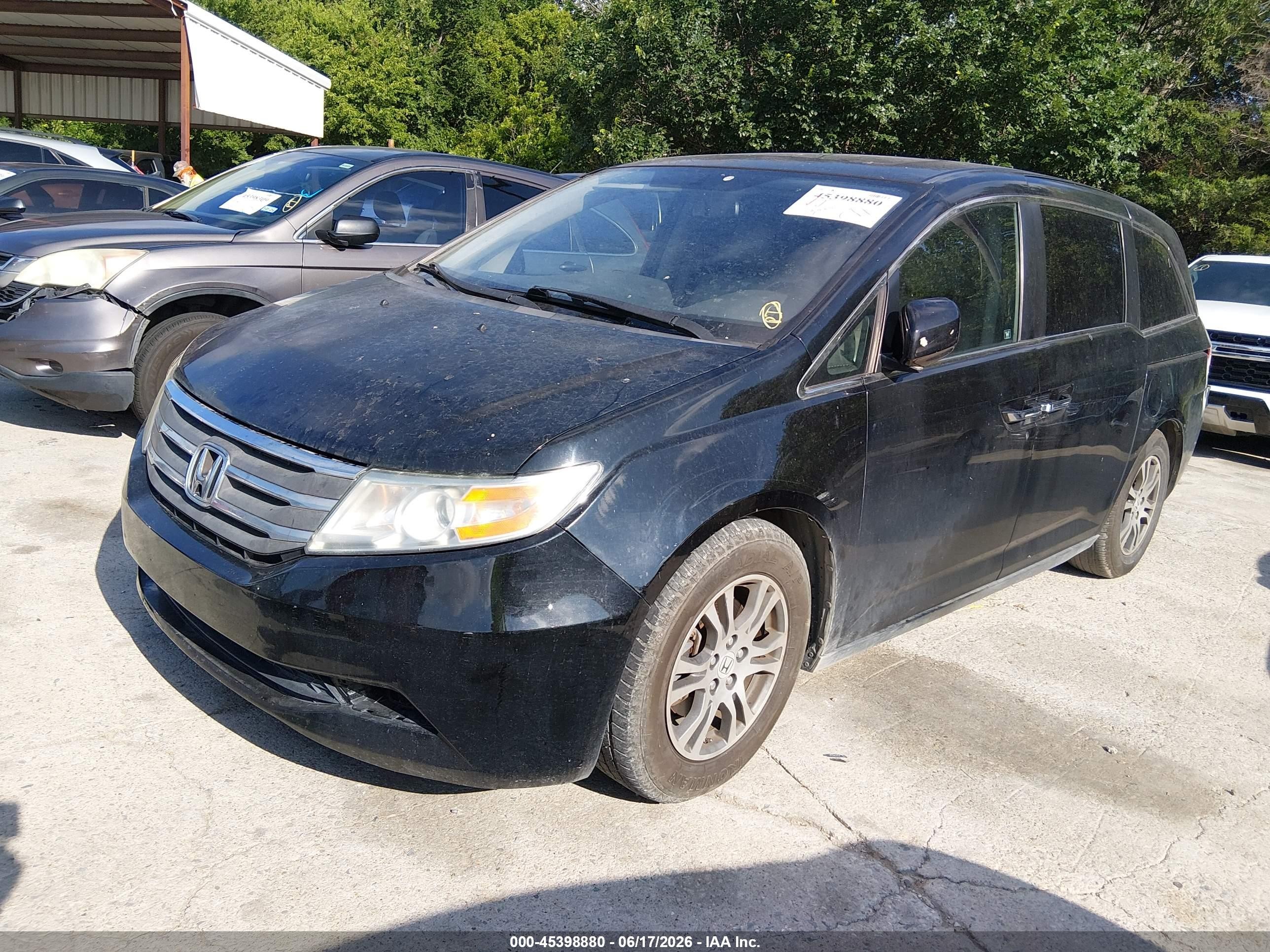 2012 Honda Odyssey Ex-l Black vin: 5FNRL5H66CB050797