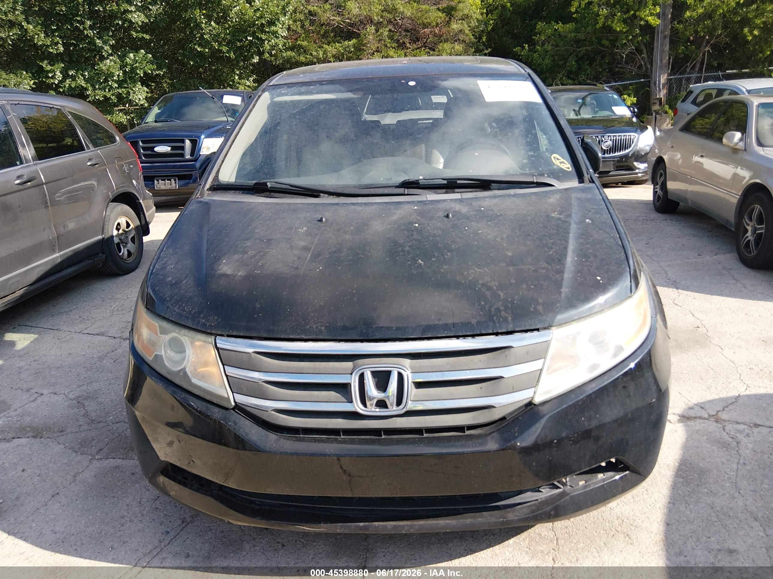 2012 Honda Odyssey Ex-l Black vin: 5FNRL5H66CB050797