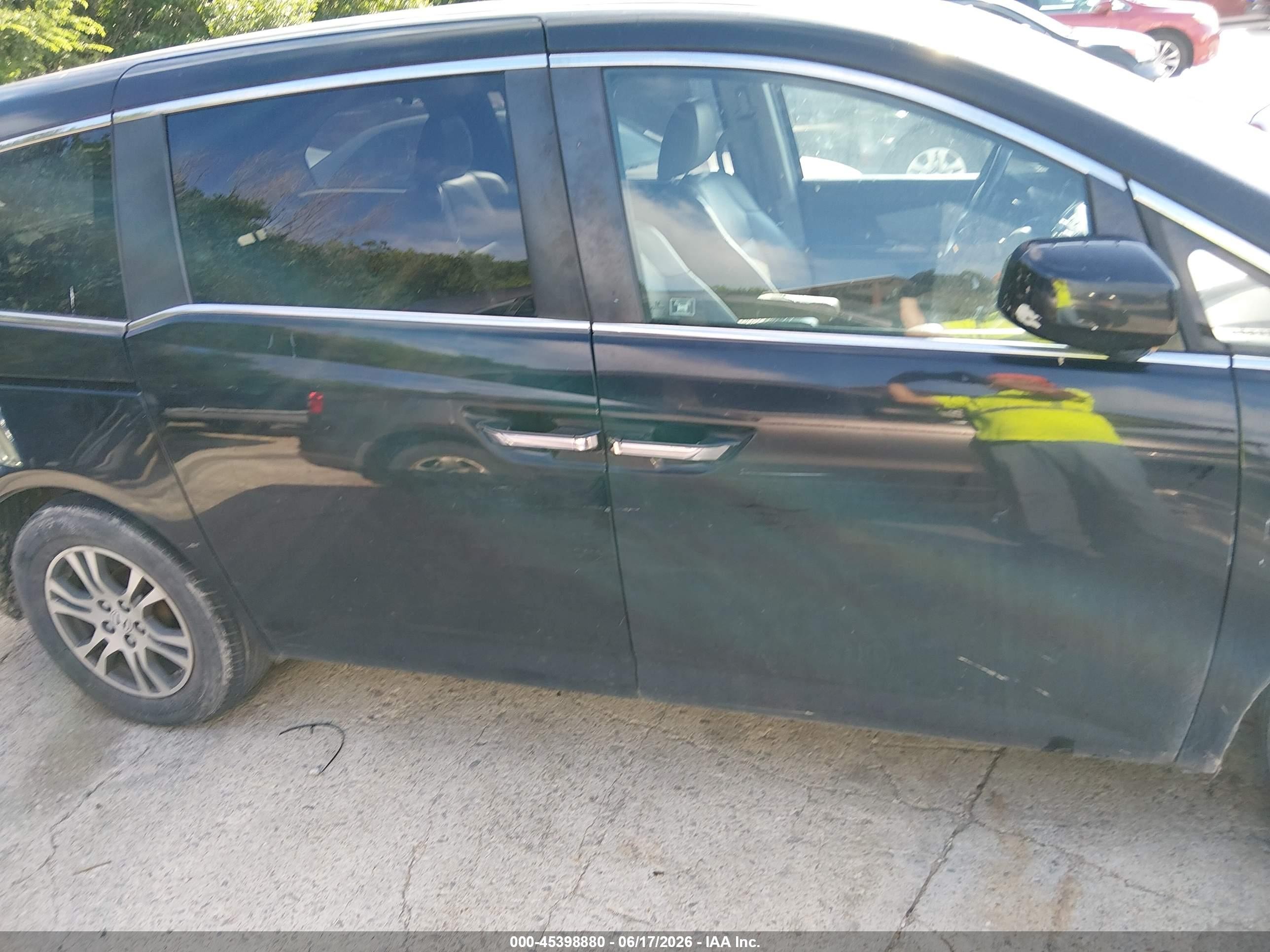 2012 Honda Odyssey Ex-l Black vin: 5FNRL5H66CB050797