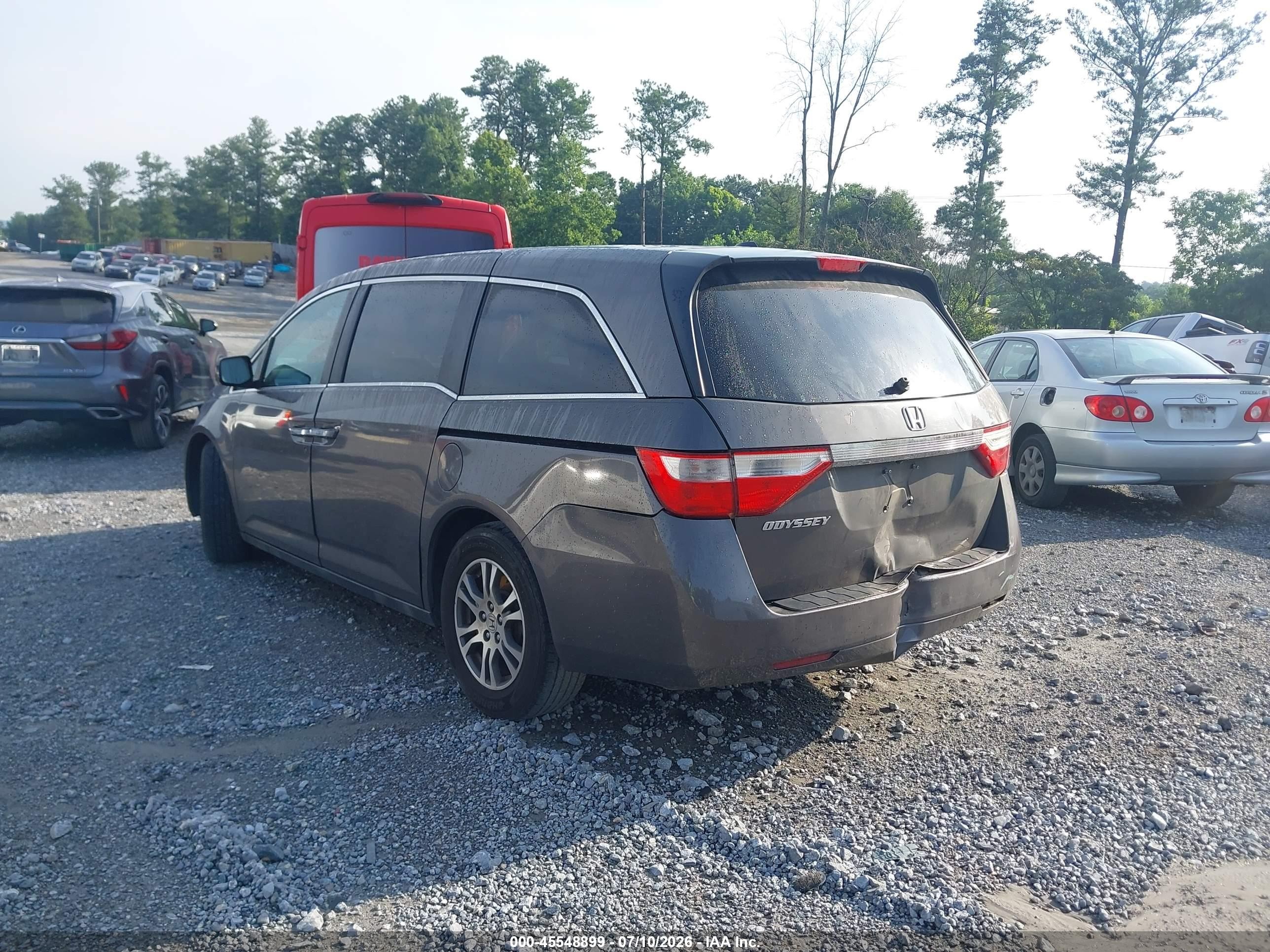 2012 Honda Odyssey Ex-l Gray vin: 5FNRL5H66CB064182