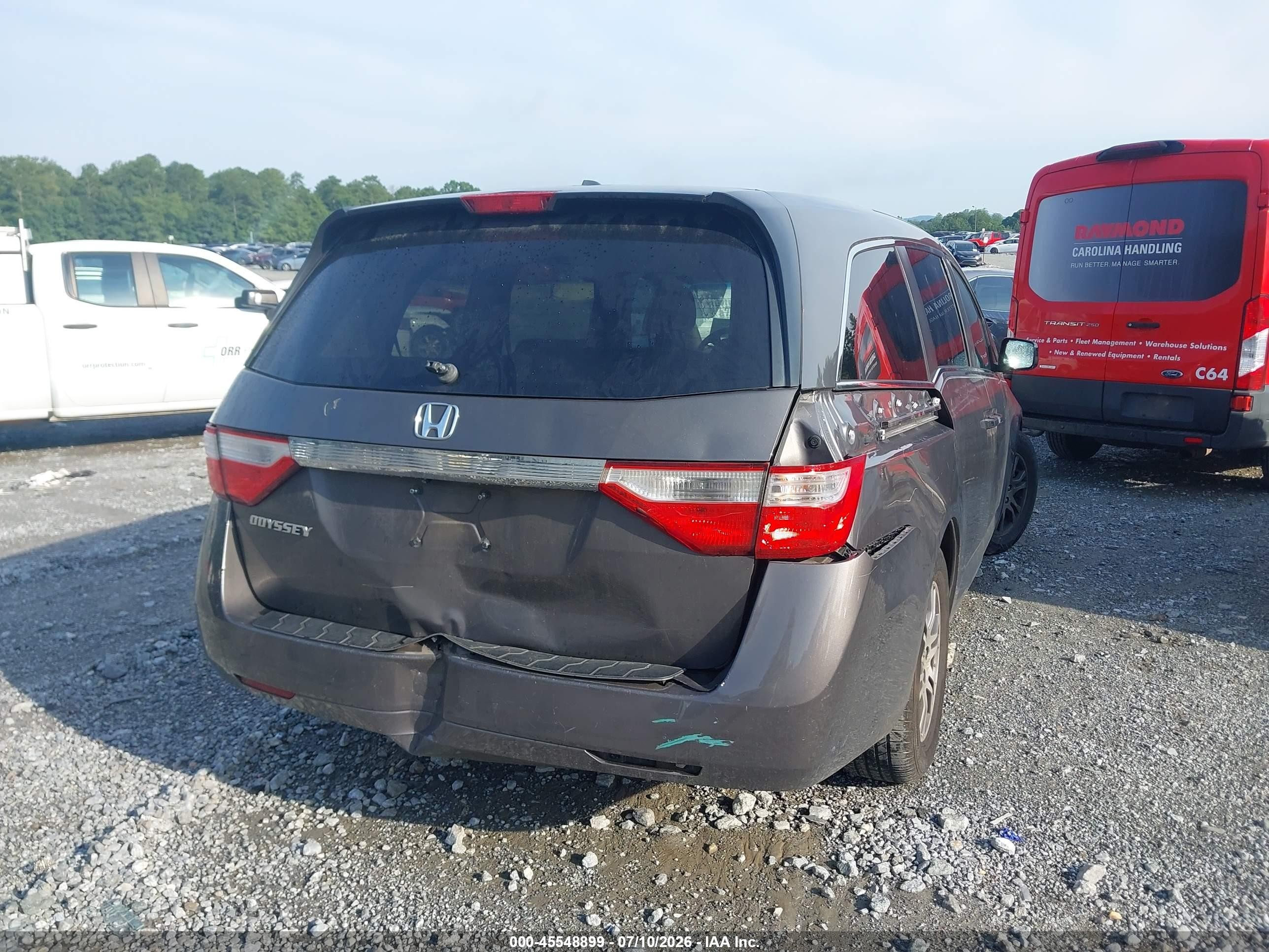 2012 Honda Odyssey Ex-l Gray vin: 5FNRL5H66CB064182
