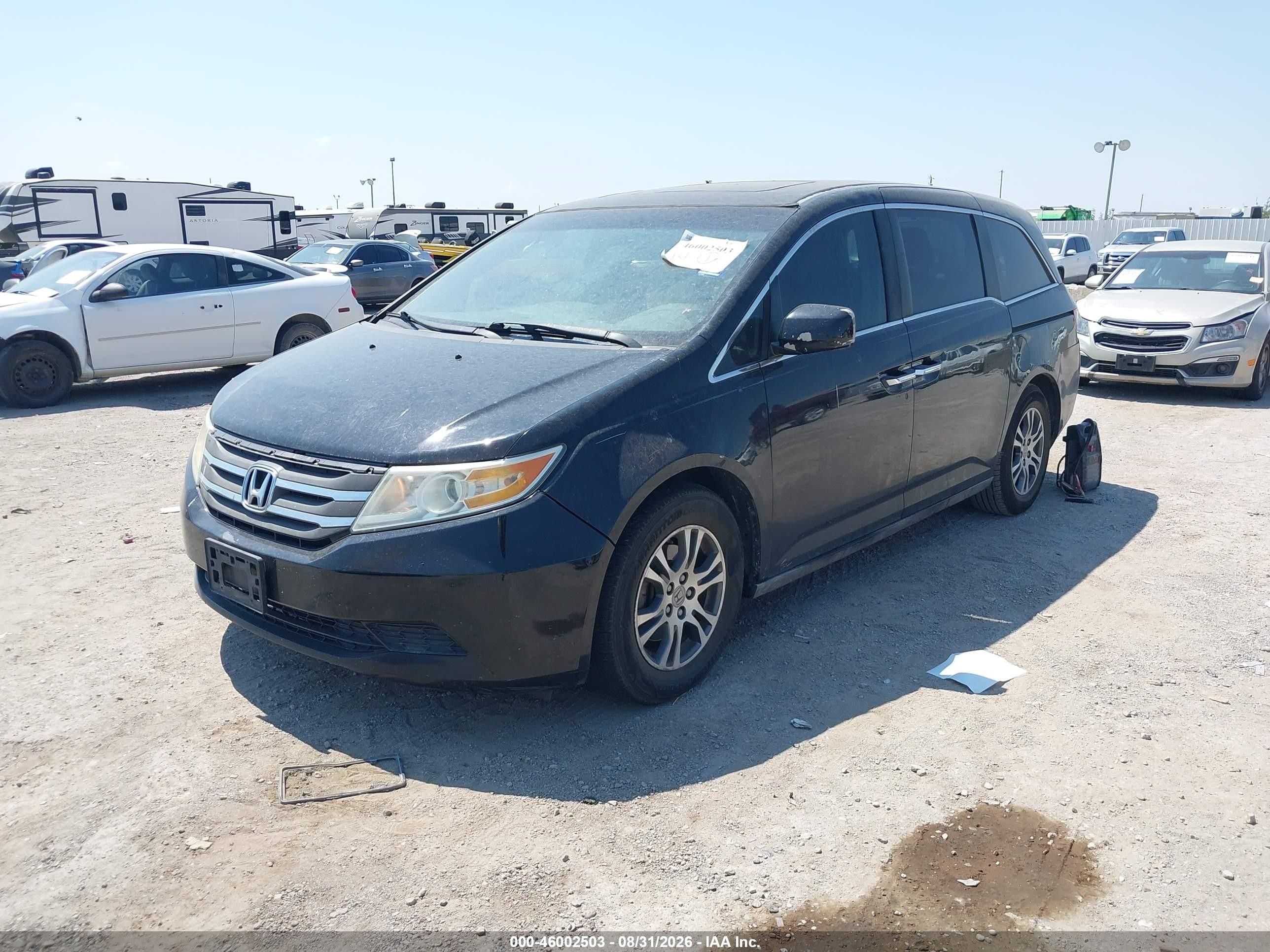 2012 Honda Odyssey Ex-l Black vin: 5FNRL5H66CB064702