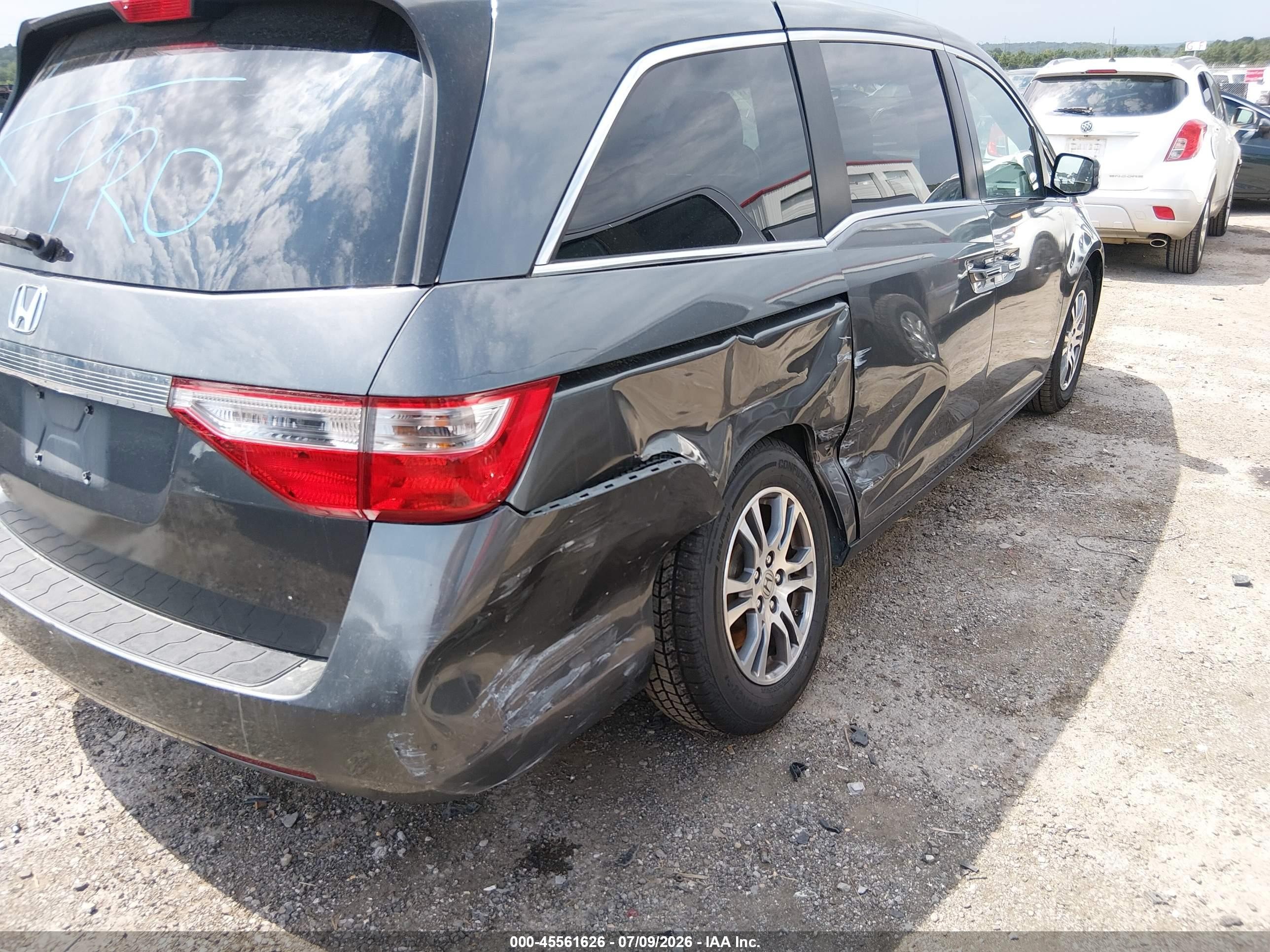 2012 Honda Odyssey Ex-l Gray vin: 5FNRL5H66CB066367