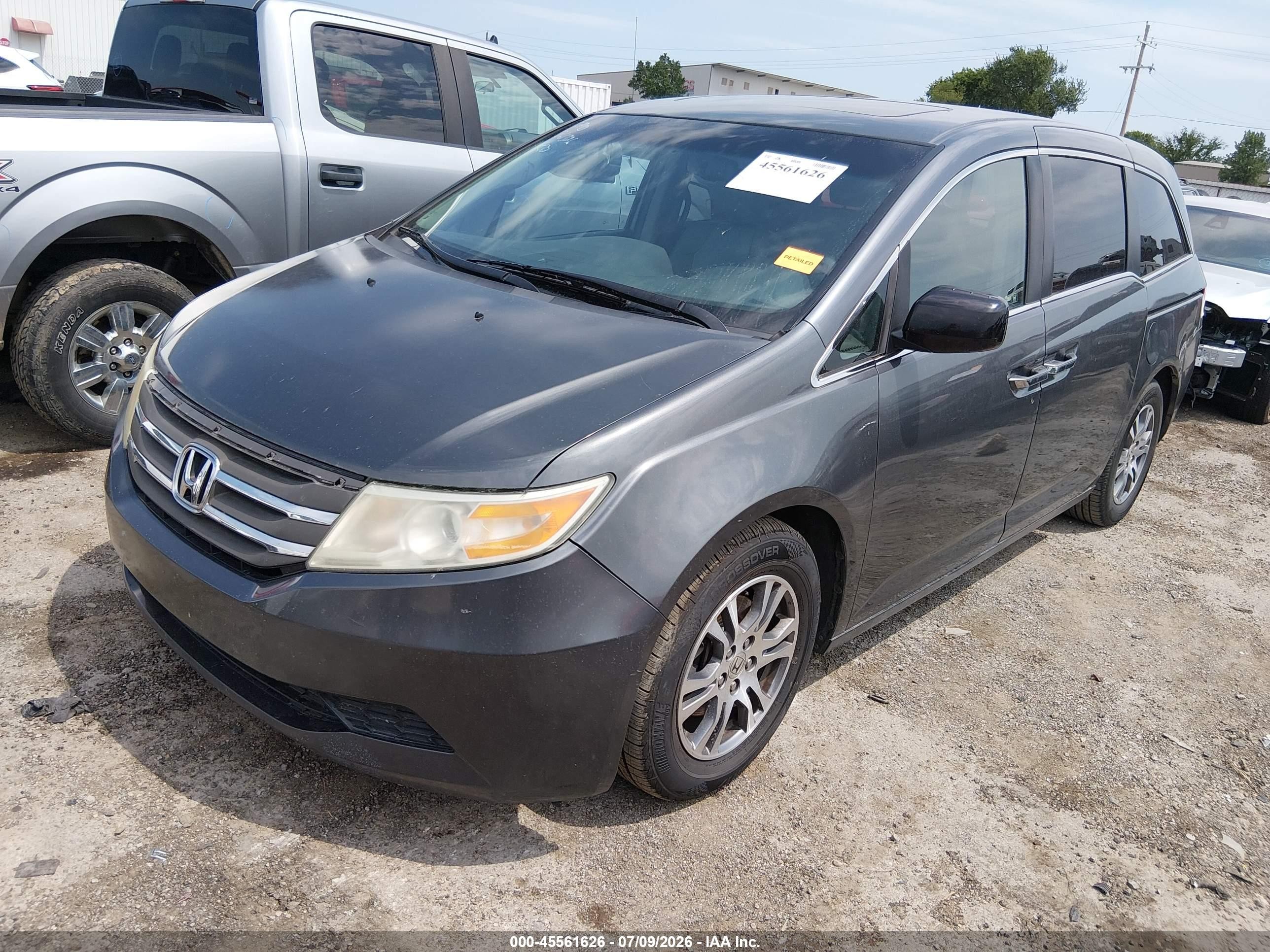 2012 Honda Odyssey Ex-l Gray vin: 5FNRL5H66CB066367
