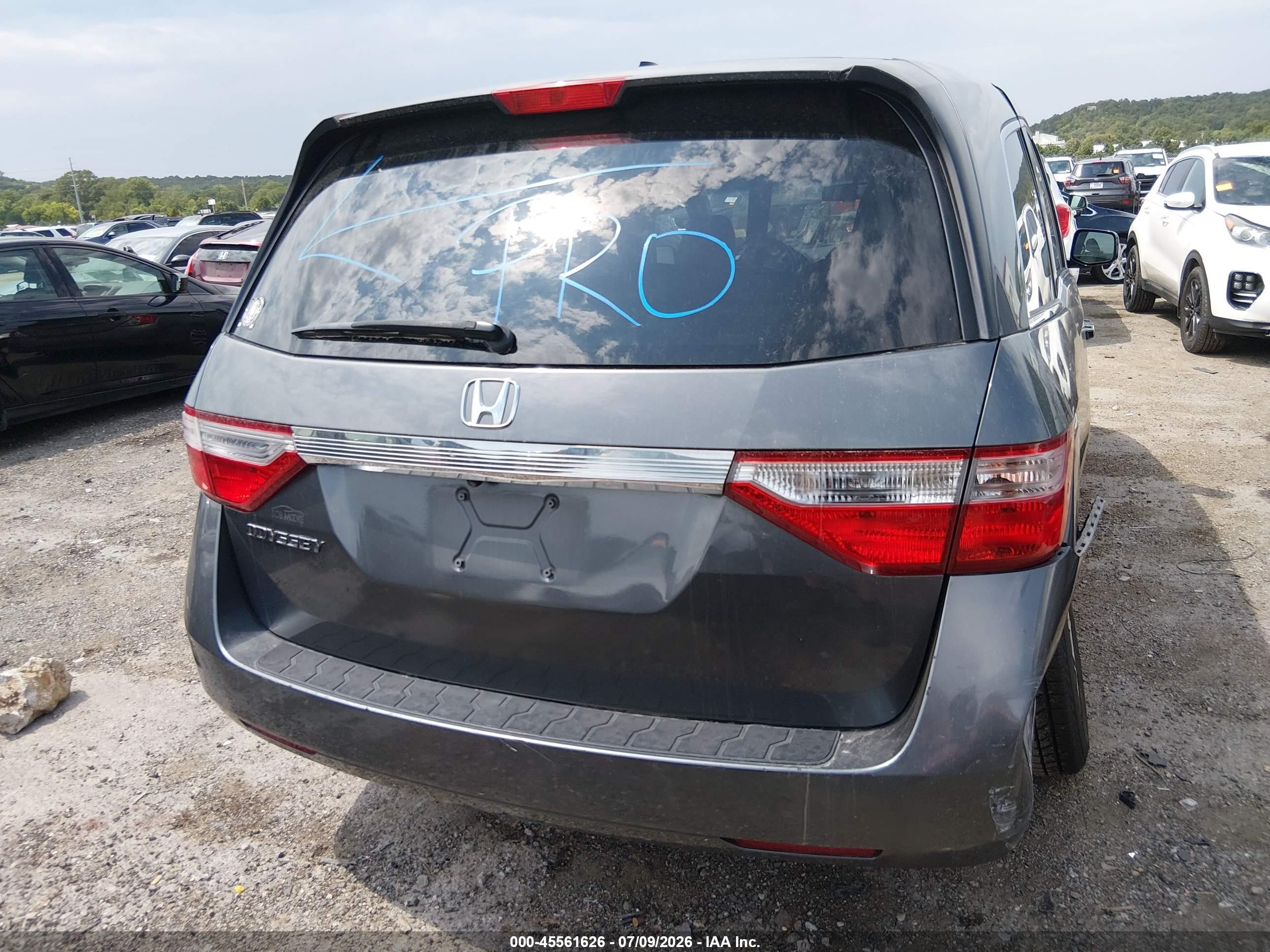 2012 Honda Odyssey Ex-l Gray vin: 5FNRL5H66CB066367