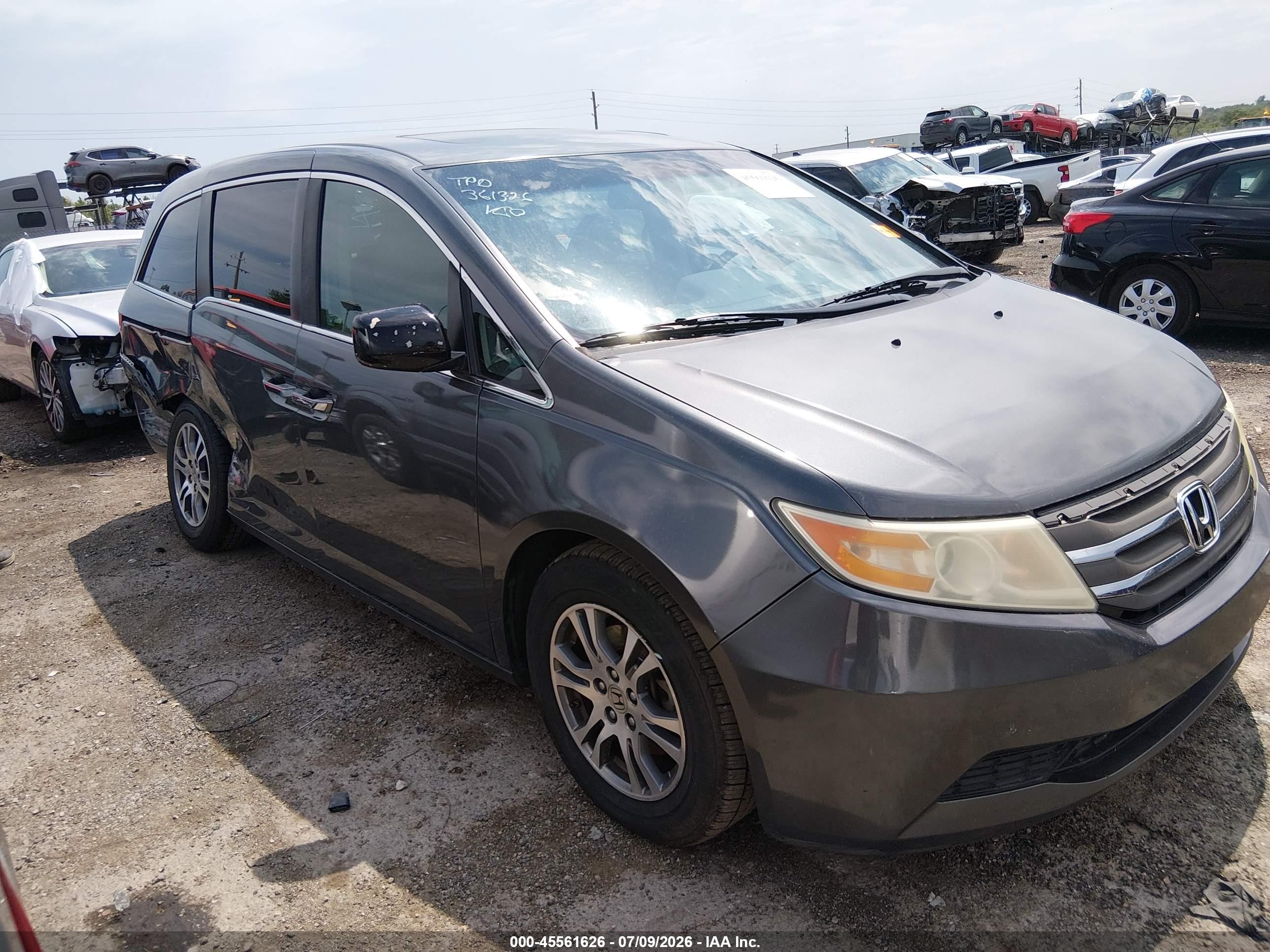 2012 Honda Odyssey Ex-l Gray vin: 5FNRL5H66CB066367