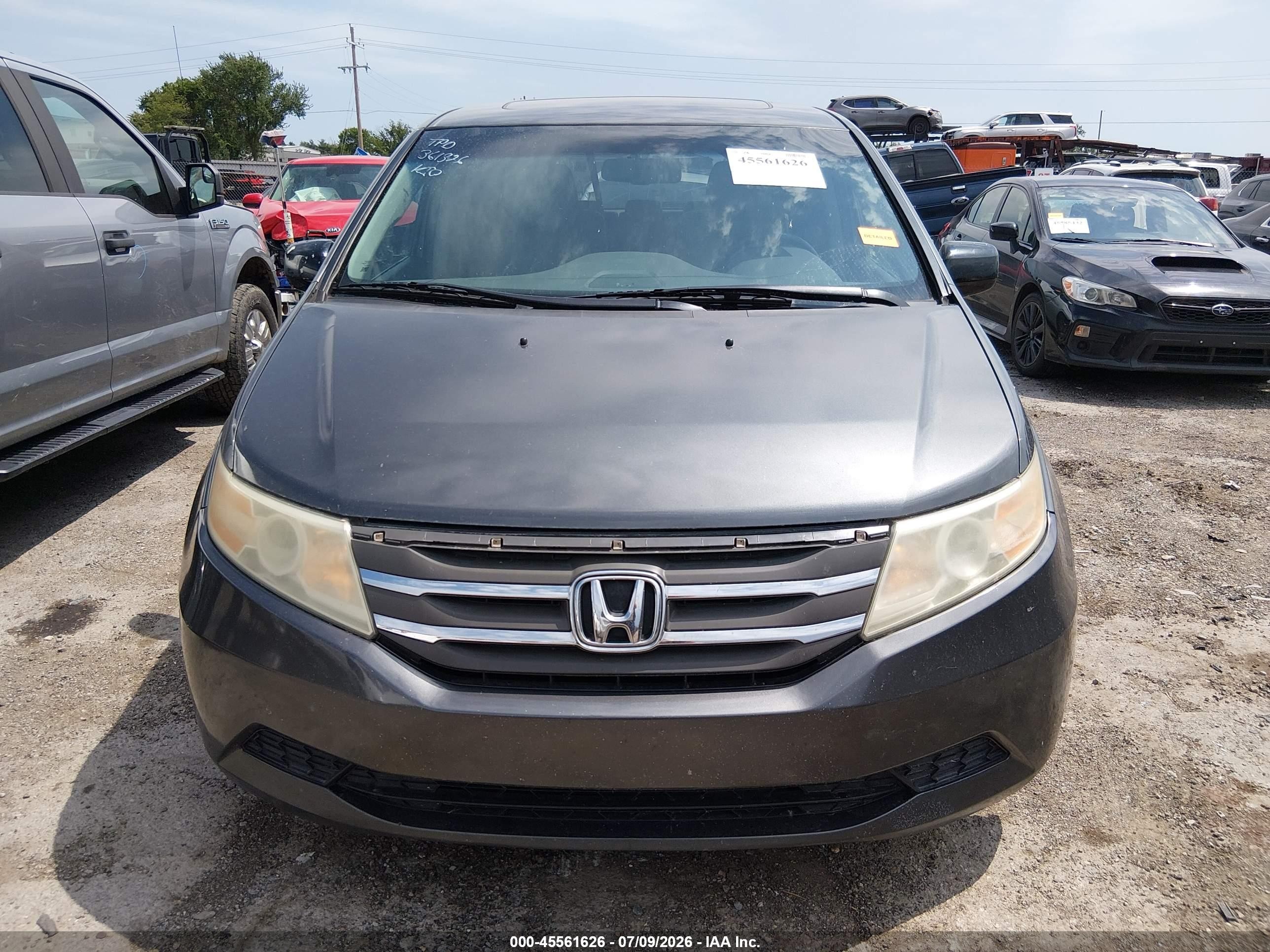 2012 Honda Odyssey Ex-l Gray vin: 5FNRL5H66CB066367