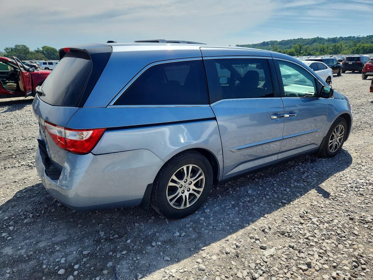 2012 Honda Odyssey Exl Blue vin: 5FNRL5H66CB072301