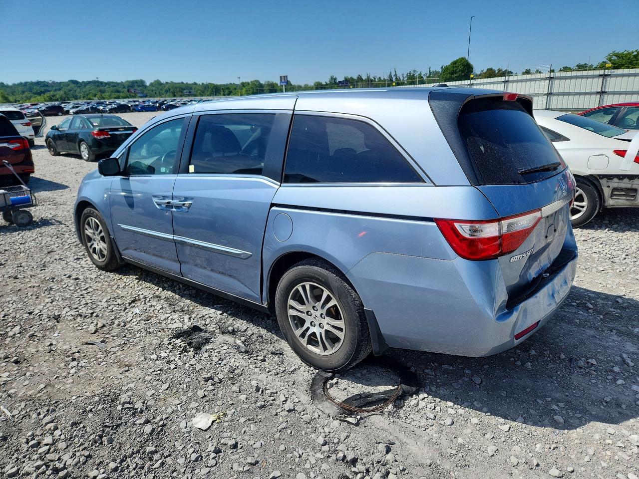 2012 Honda Odyssey Exl Blue vin: 5FNRL5H66CB072301