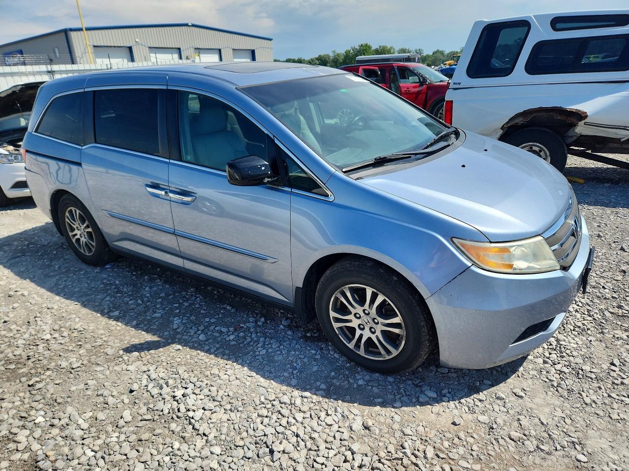 2012 Honda Odyssey Exl Blue vin: 5FNRL5H66CB072301