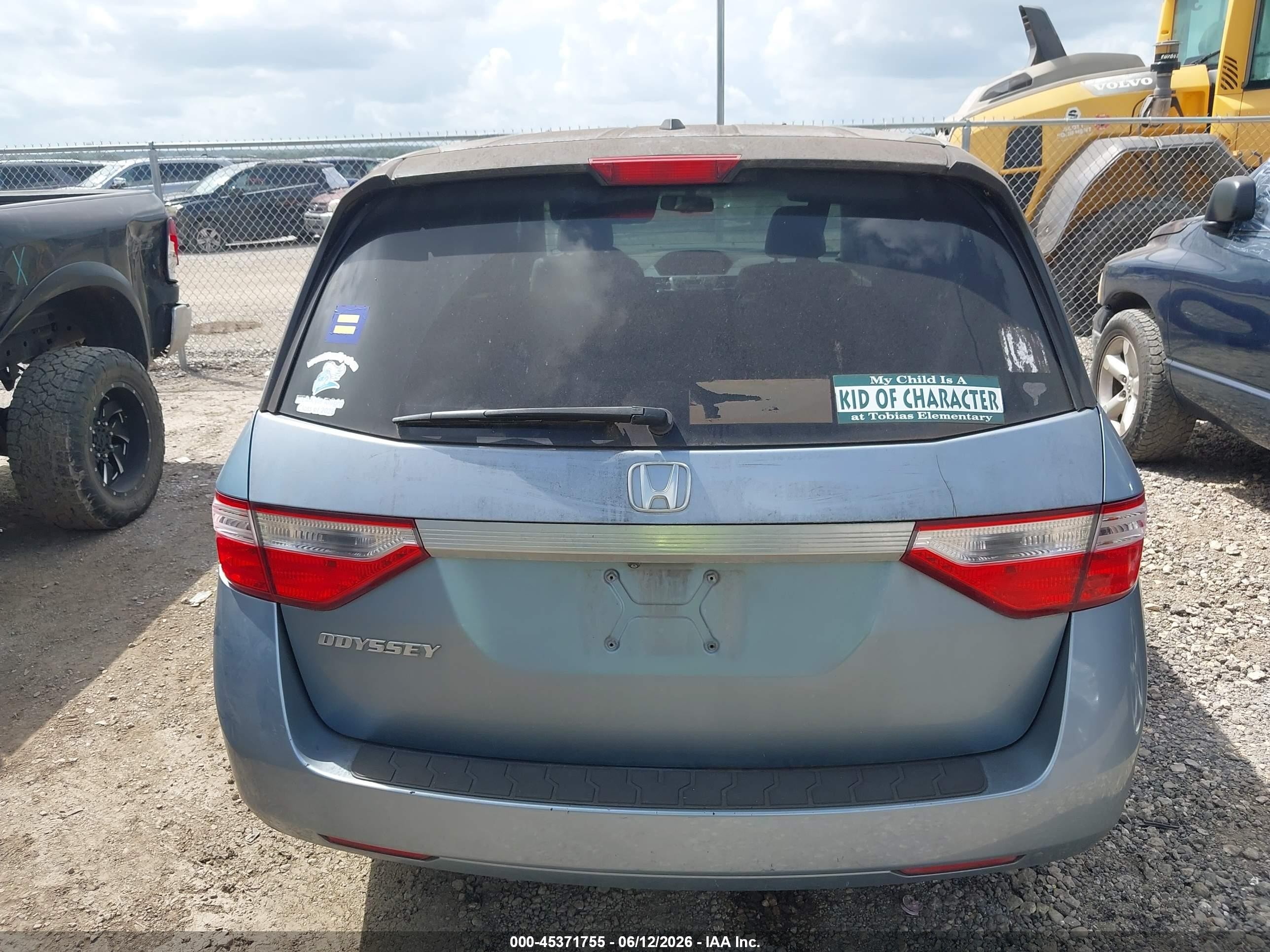 2012 Honda Odyssey Ex-l Blue vin: 5FNRL5H66CB085839