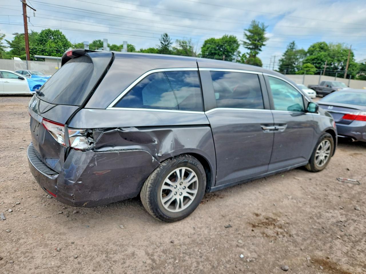 2012 Honda Odyssey Exl Gray vin: 5FNRL5H66CB087235