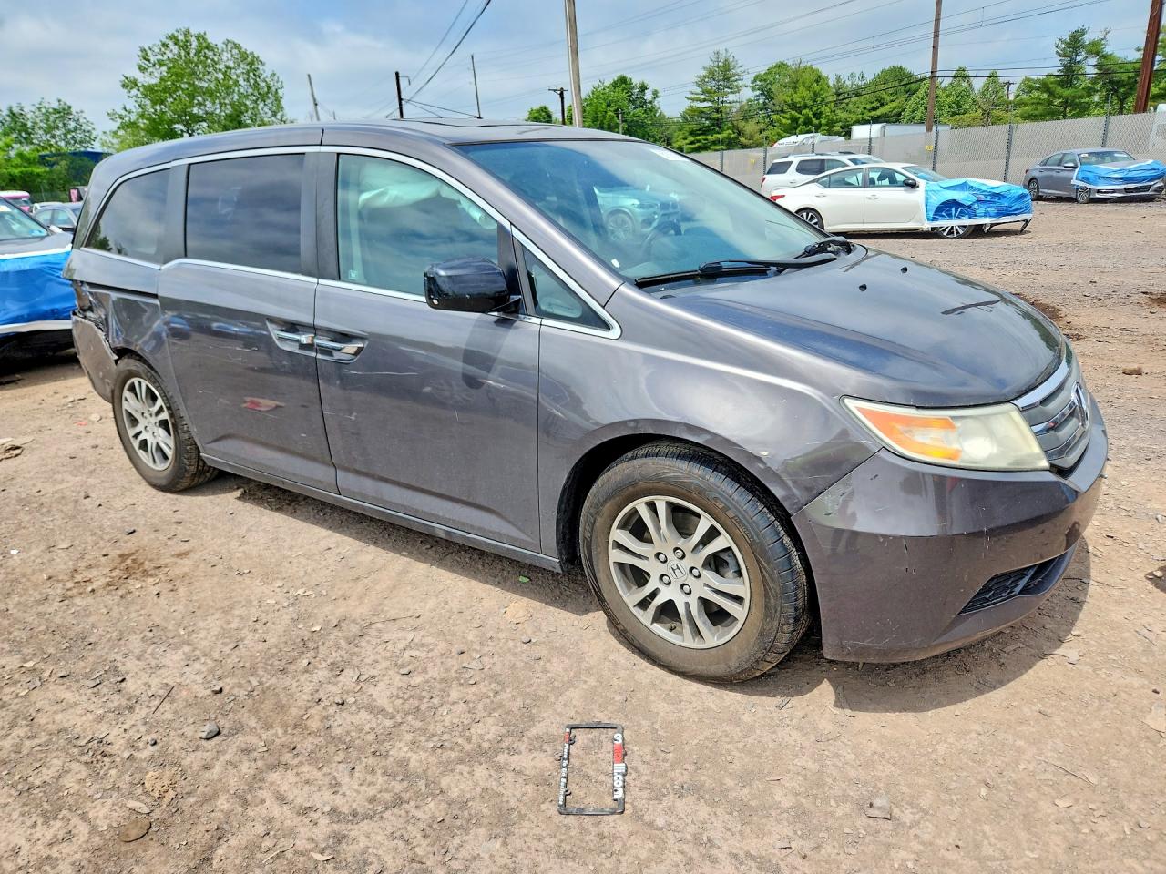2012 Honda Odyssey Exl Gray vin: 5FNRL5H66CB087235