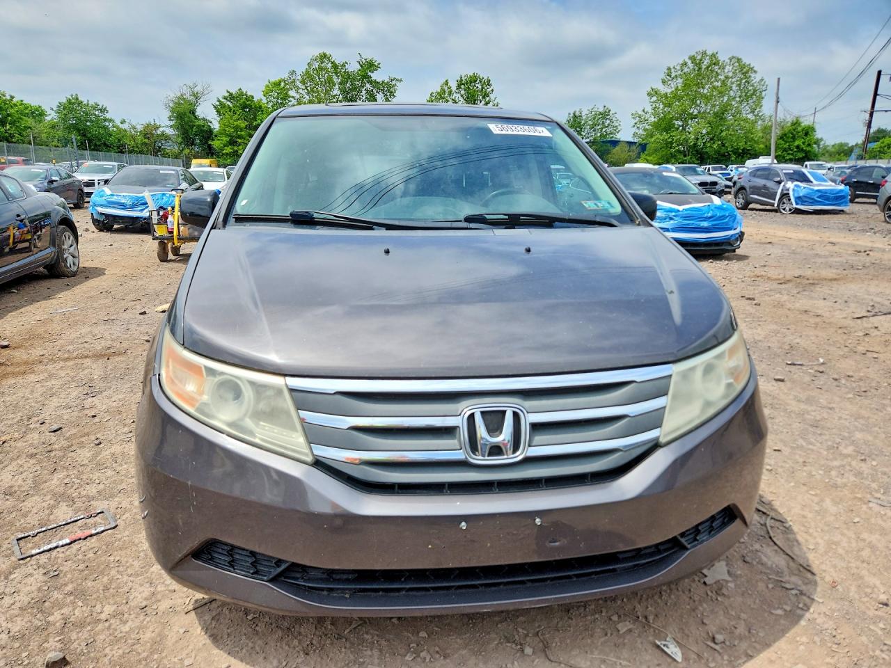 2012 Honda Odyssey Exl Gray vin: 5FNRL5H66CB087235