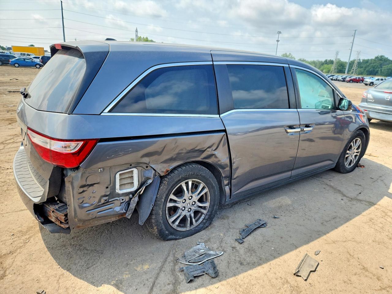 2012 Honda Odyssey Exl Gray vin: 5FNRL5H66CB119665