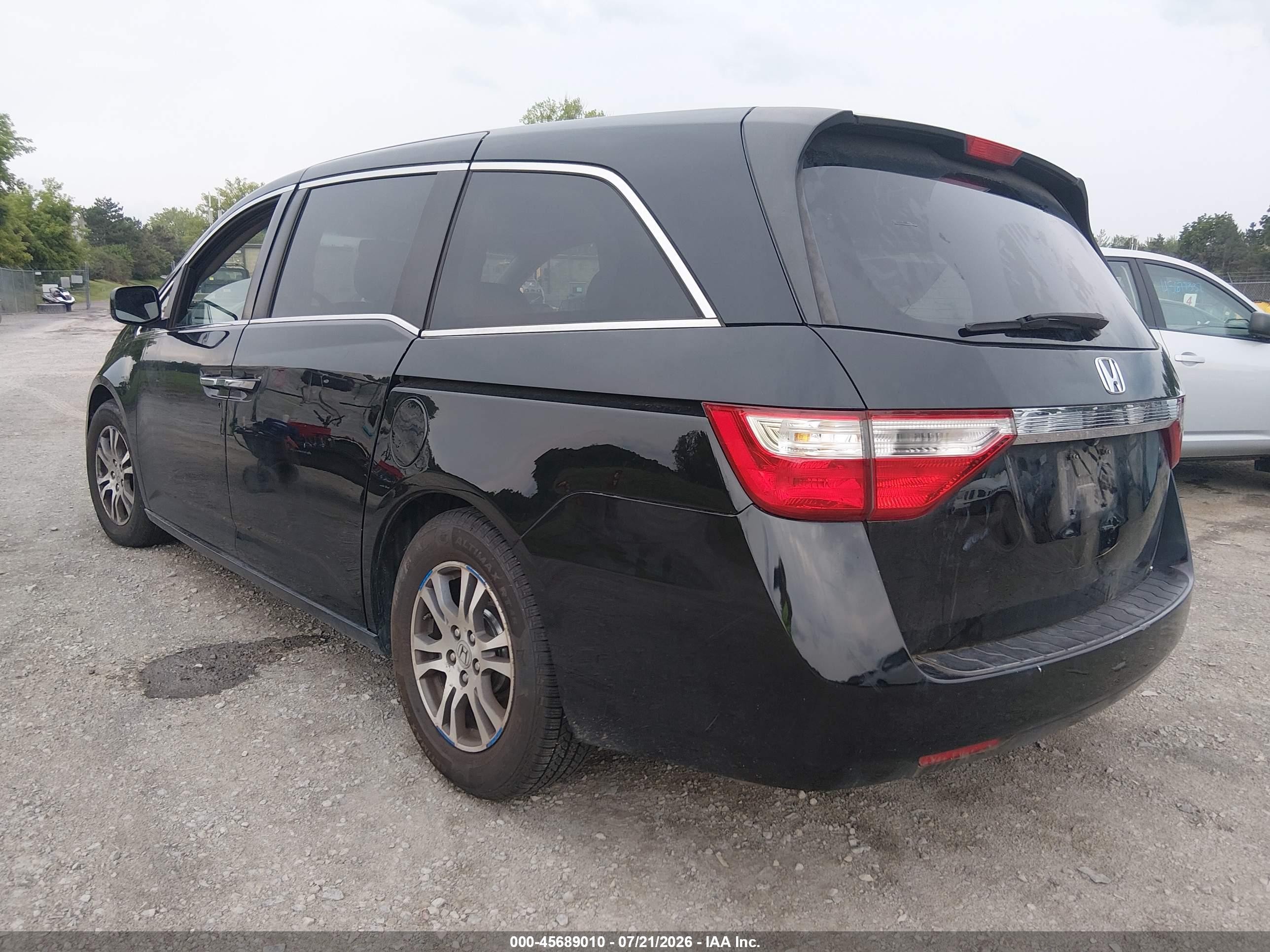 2012 Honda Odyssey Ex-l Black vin: 5FNRL5H66CB120444