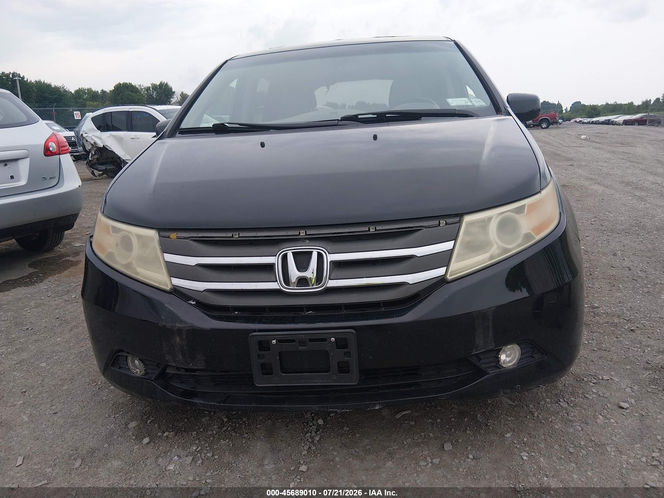 2012 Honda Odyssey Ex-l Black vin: 5FNRL5H66CB120444