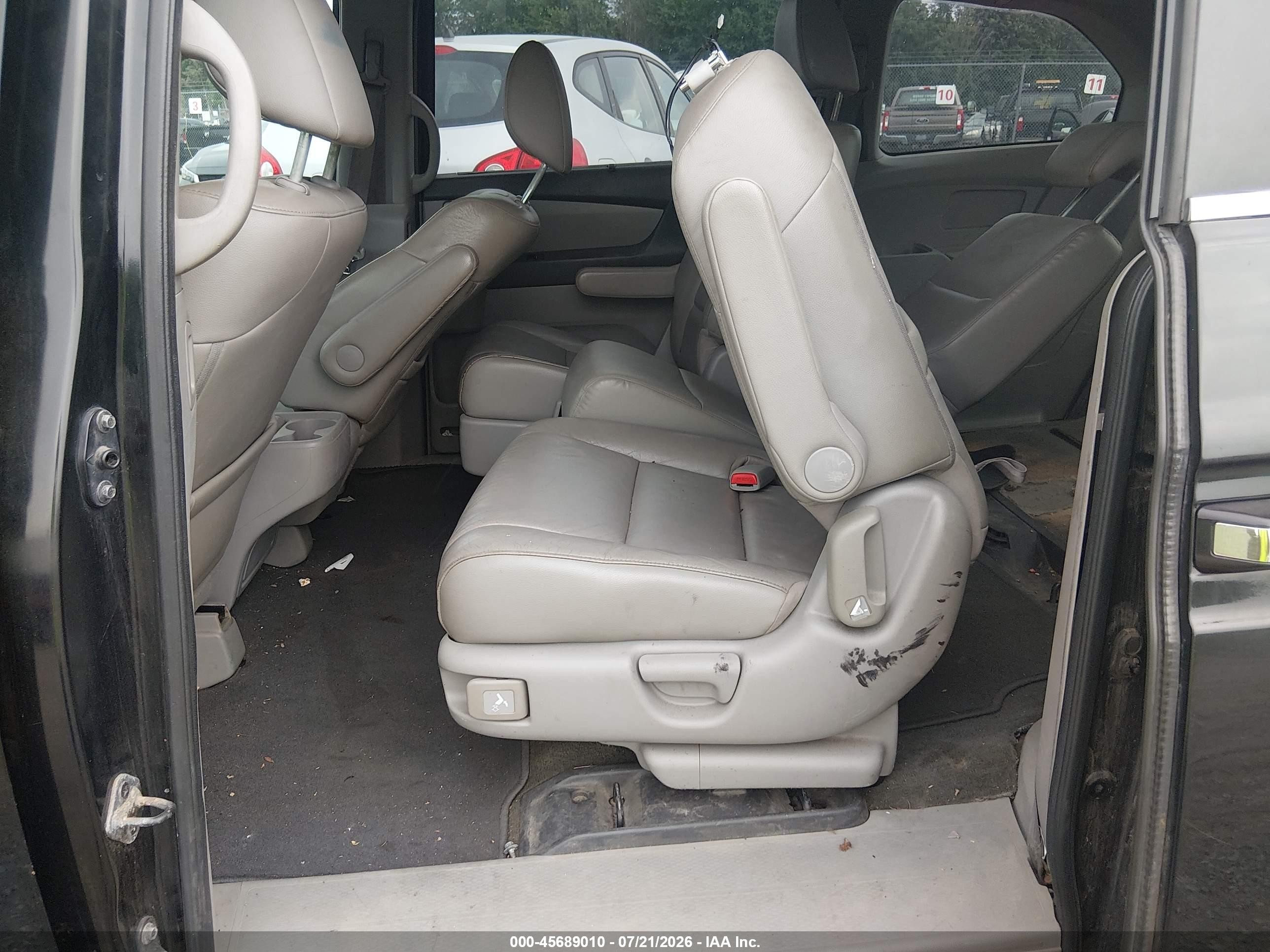 2012 Honda Odyssey Ex-l Black vin: 5FNRL5H66CB120444