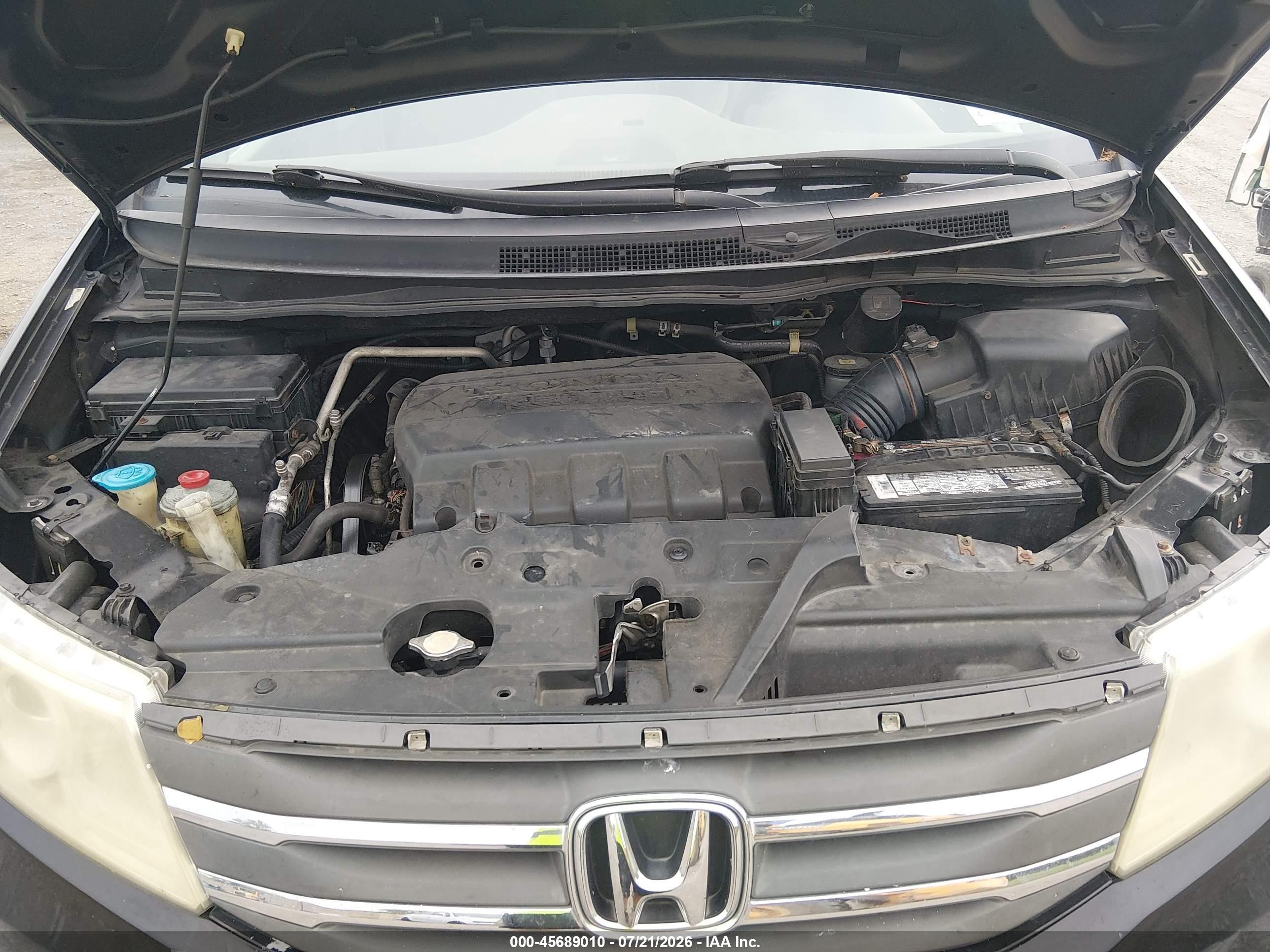 2012 Honda Odyssey Ex-l Black vin: 5FNRL5H66CB120444