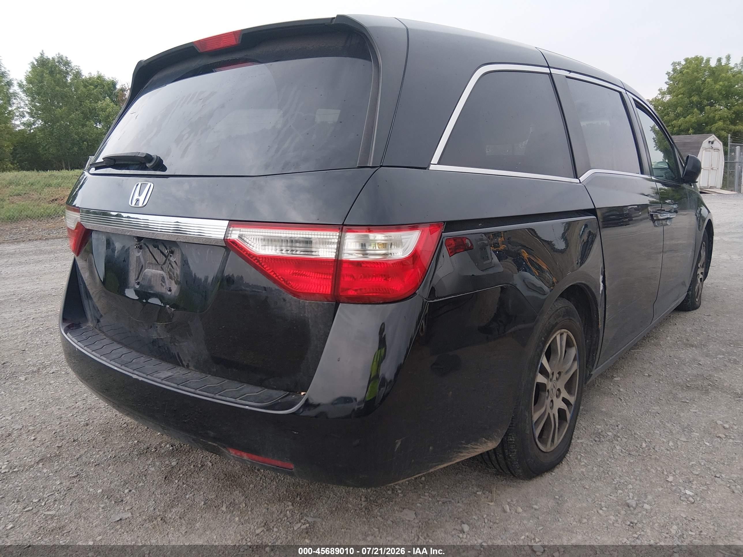 2012 Honda Odyssey Ex-l Black vin: 5FNRL5H66CB120444