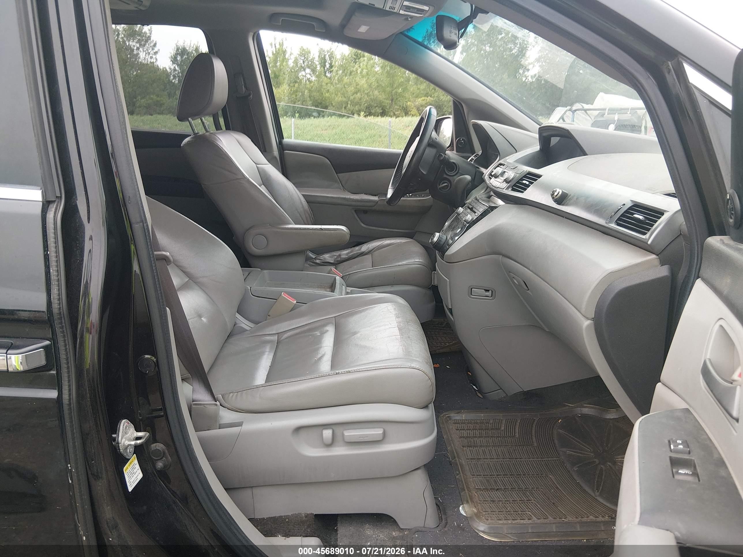 2012 Honda Odyssey Ex-l Black vin: 5FNRL5H66CB120444