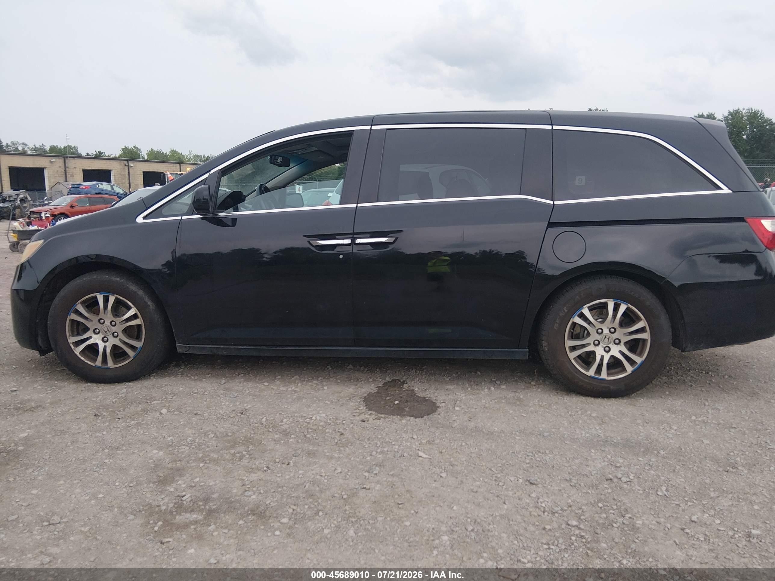 2012 Honda Odyssey Ex-l Black vin: 5FNRL5H66CB120444
