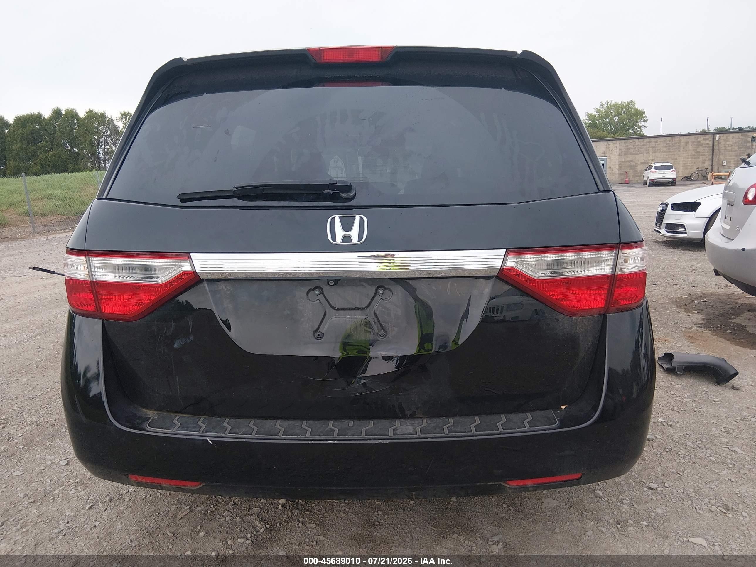 2012 Honda Odyssey Ex-l Black vin: 5FNRL5H66CB120444