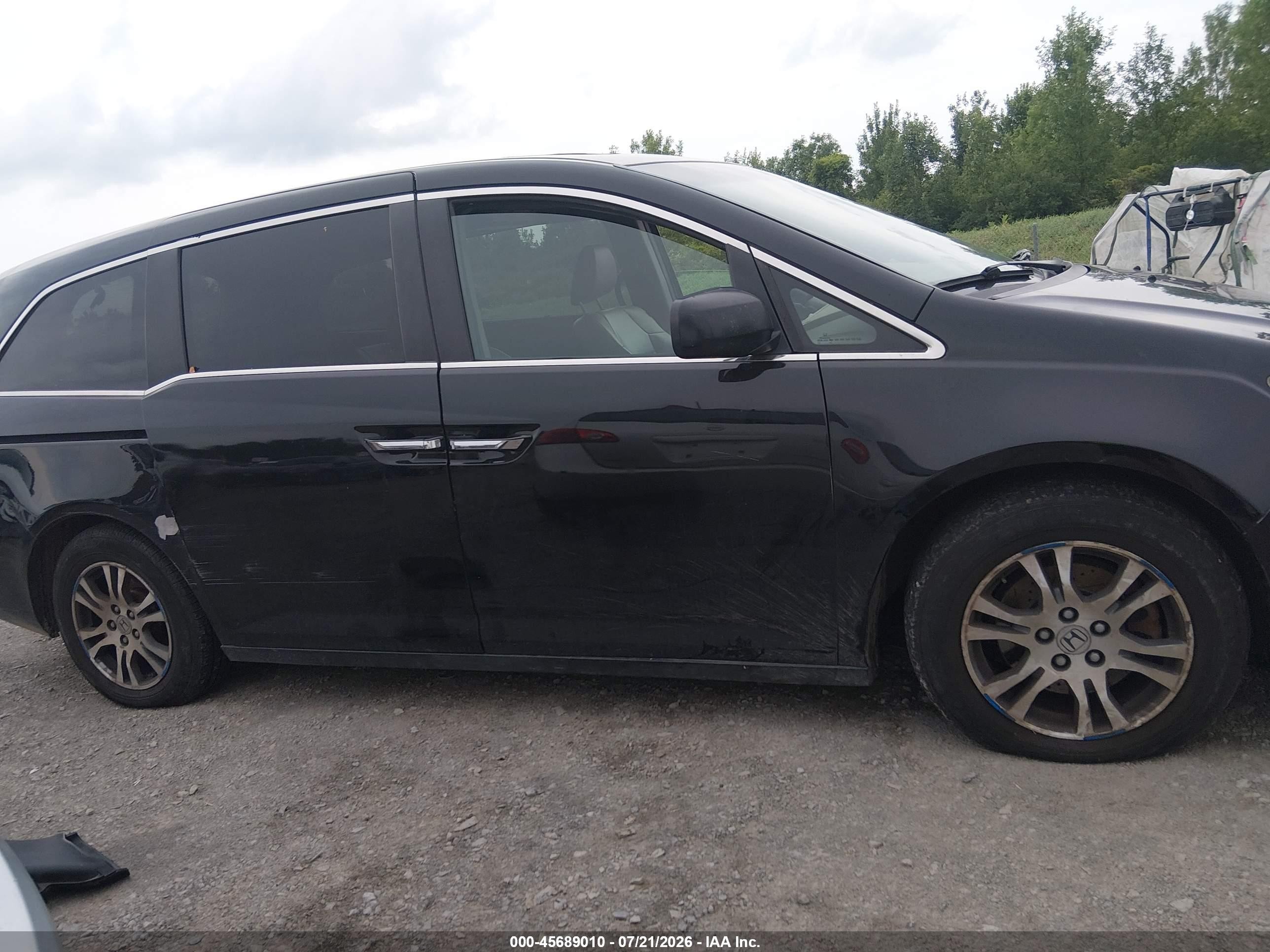 2012 Honda Odyssey Ex-l Black vin: 5FNRL5H66CB120444