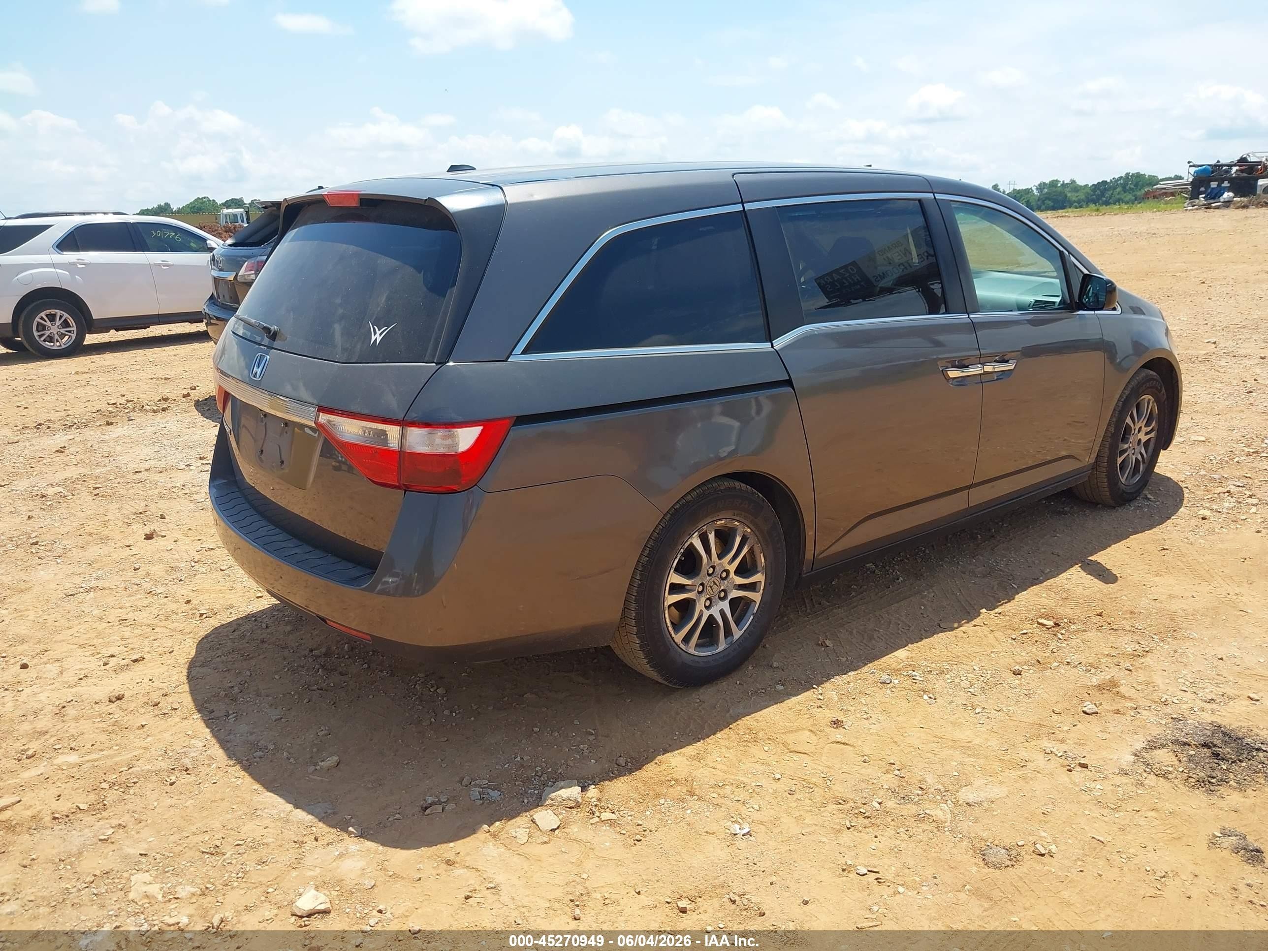 2012 Honda Odyssey Ex-l Gray vin: 5FNRL5H66CB139544