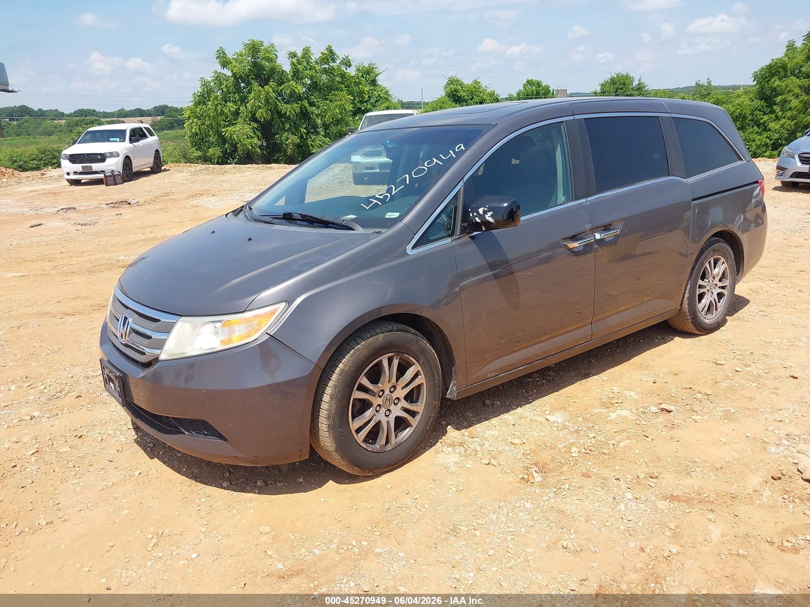 2012 Honda Odyssey Ex-l Gray vin: 5FNRL5H66CB139544