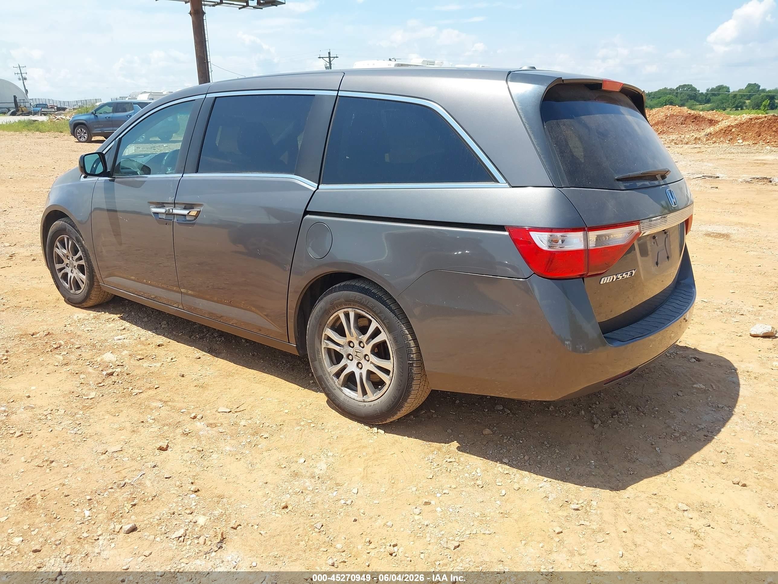 2012 Honda Odyssey Ex-l Gray vin: 5FNRL5H66CB139544