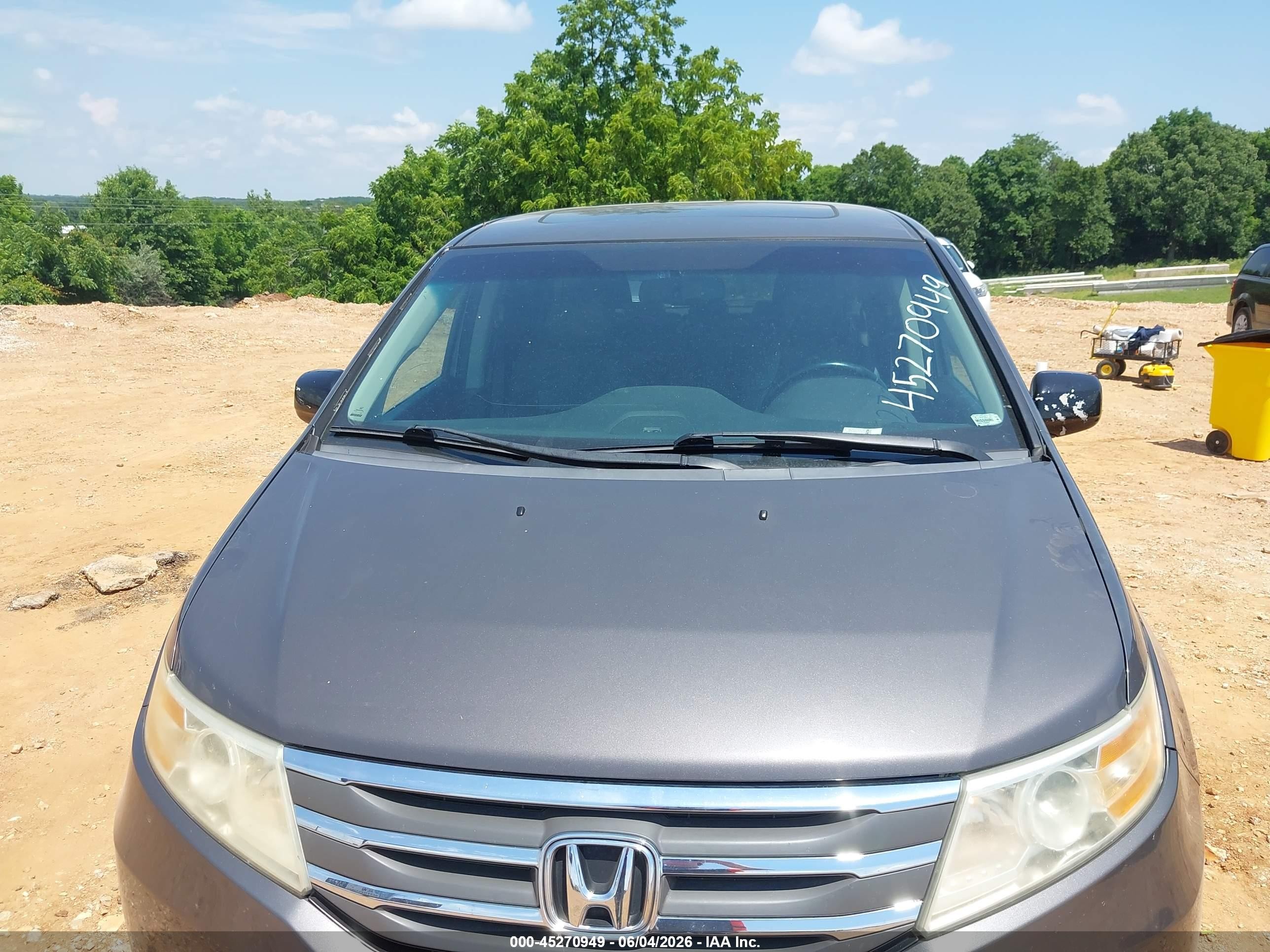 2012 Honda Odyssey Ex-l Gray vin: 5FNRL5H66CB139544