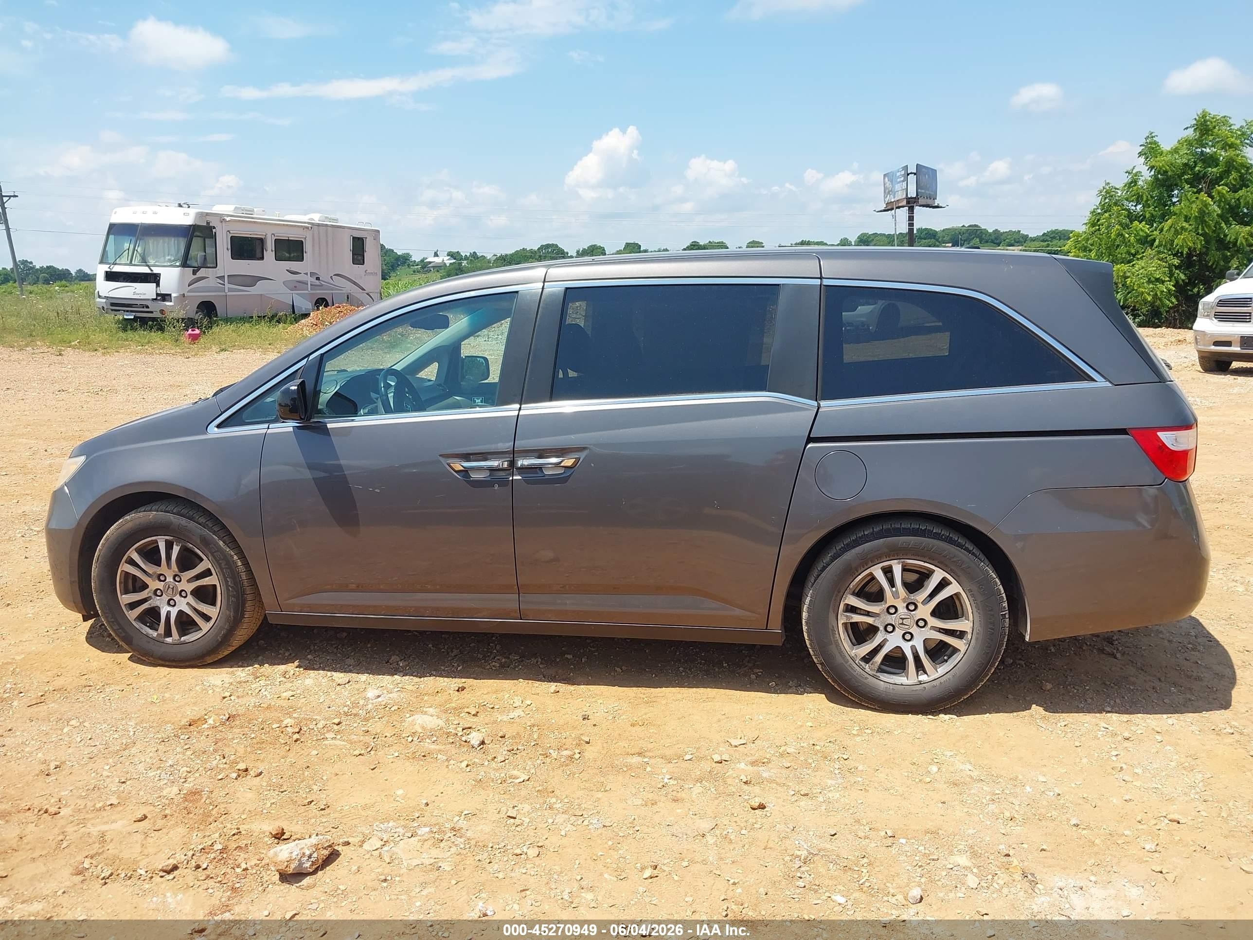 2012 Honda Odyssey Ex-l Gray vin: 5FNRL5H66CB139544
