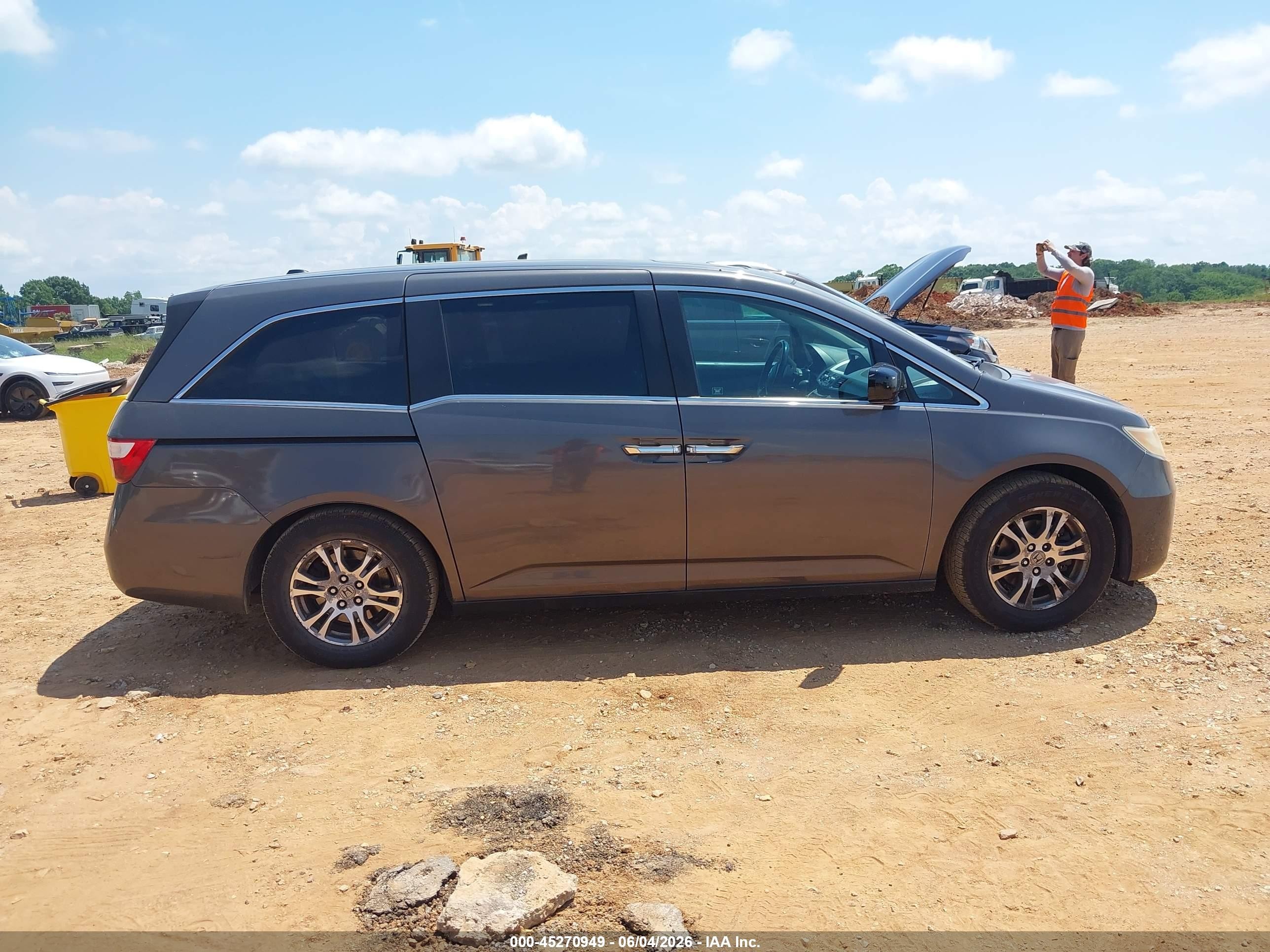 2012 Honda Odyssey Ex-l Gray vin: 5FNRL5H66CB139544