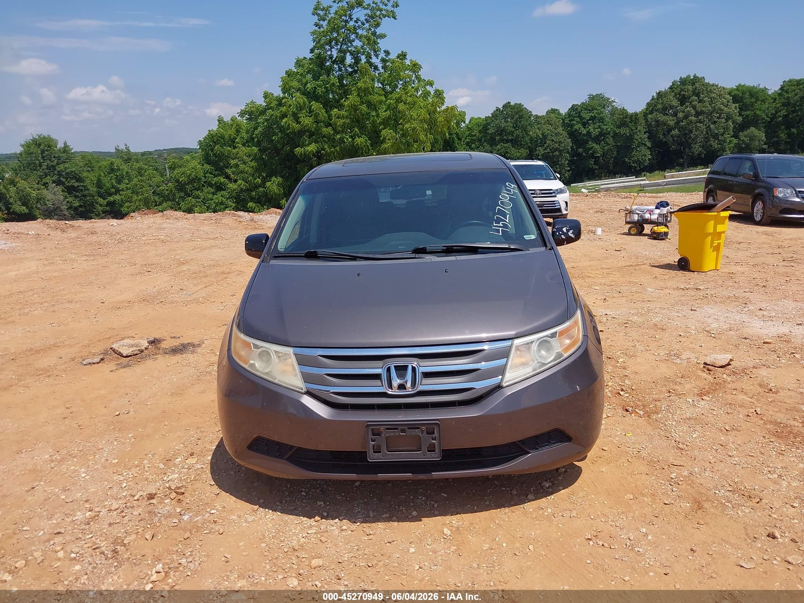 2012 Honda Odyssey Ex-l Gray vin: 5FNRL5H66CB139544