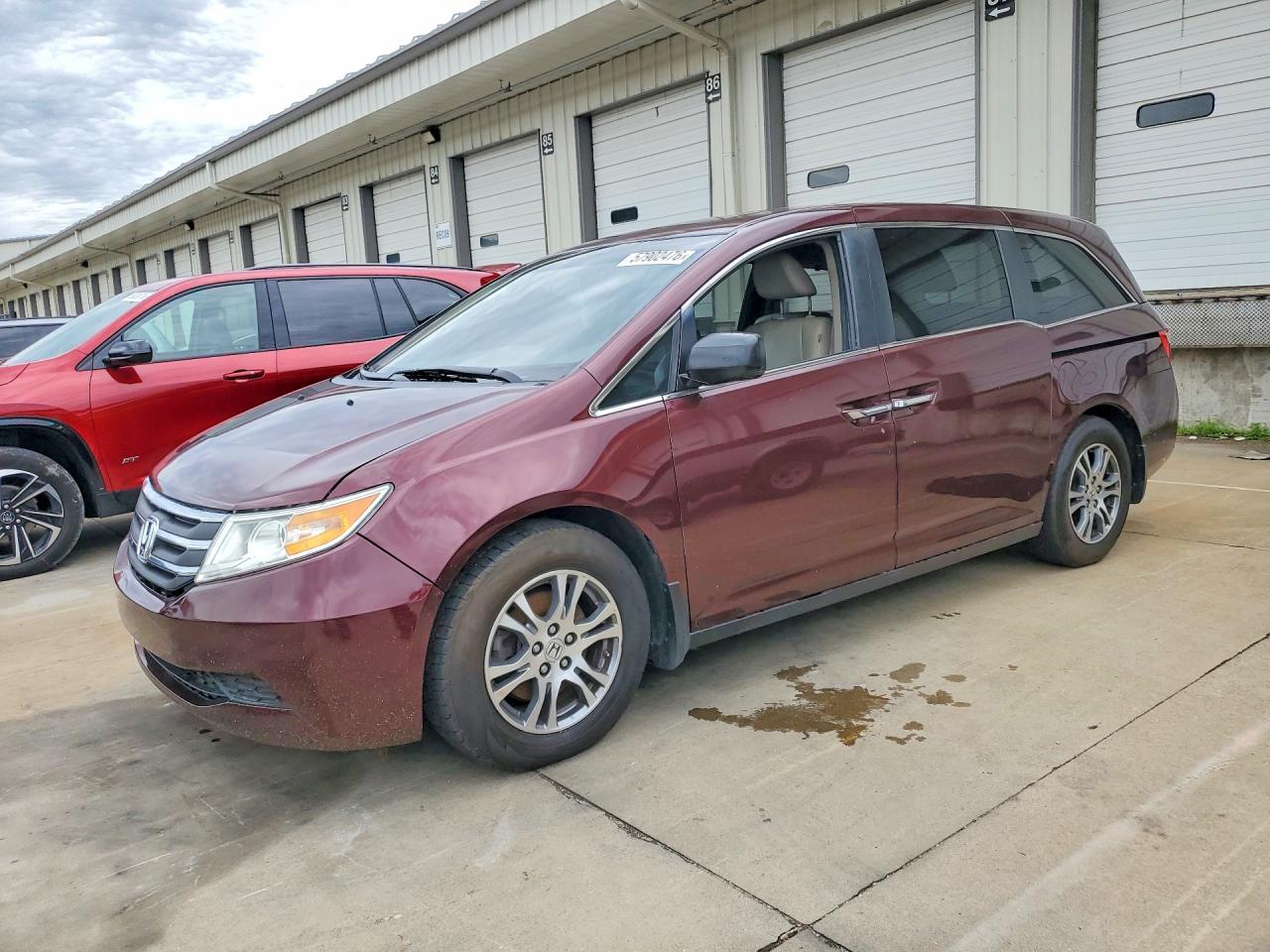 2013 Honda Odyssey Exl Burgundy vin: 5FNRL5H66DB011466