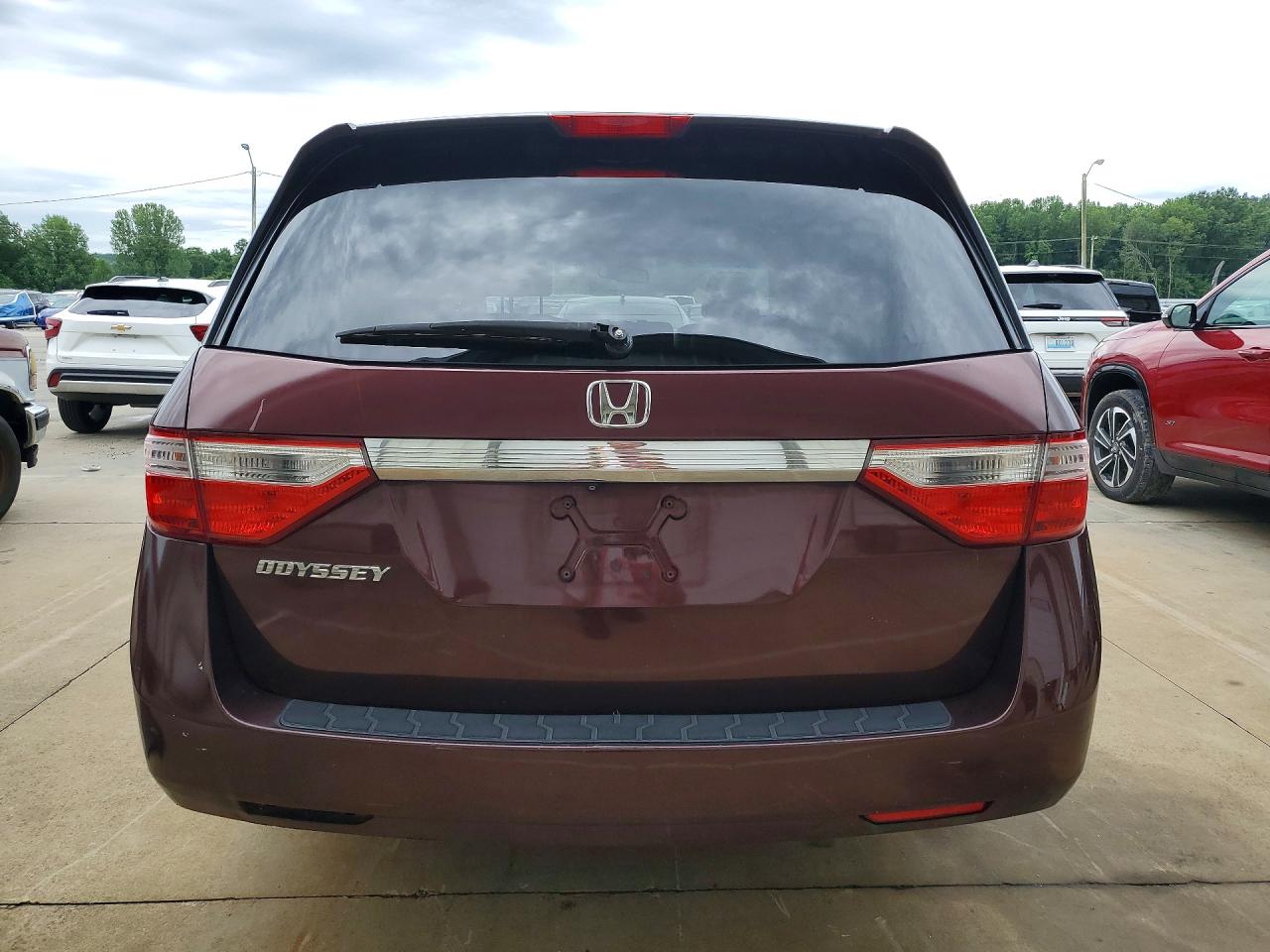 2013 Honda Odyssey Exl Burgundy vin: 5FNRL5H66DB011466