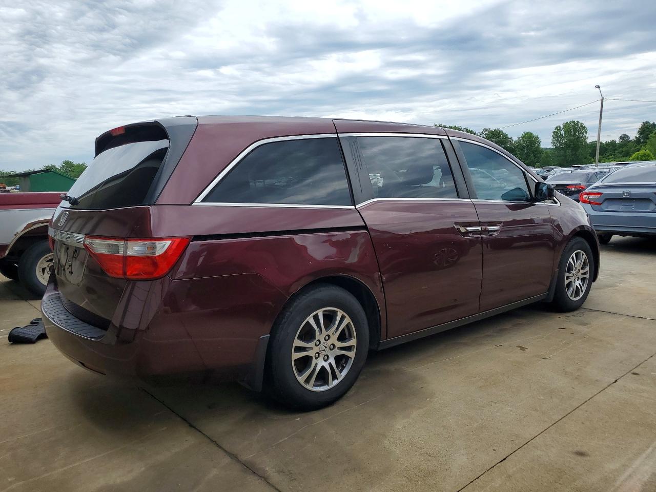 2013 Honda Odyssey Exl Burgundy vin: 5FNRL5H66DB011466