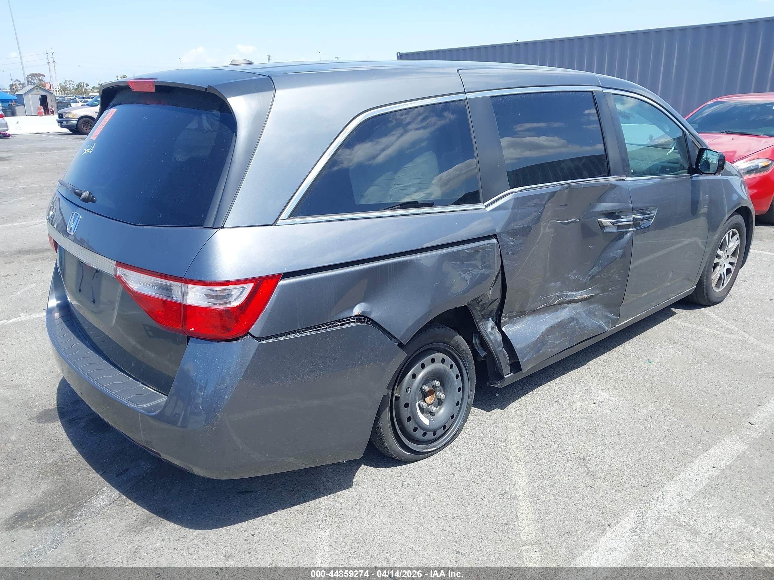 2013 Honda Odyssey Ex-l Gray vin: 5FNRL5H66DB012990
