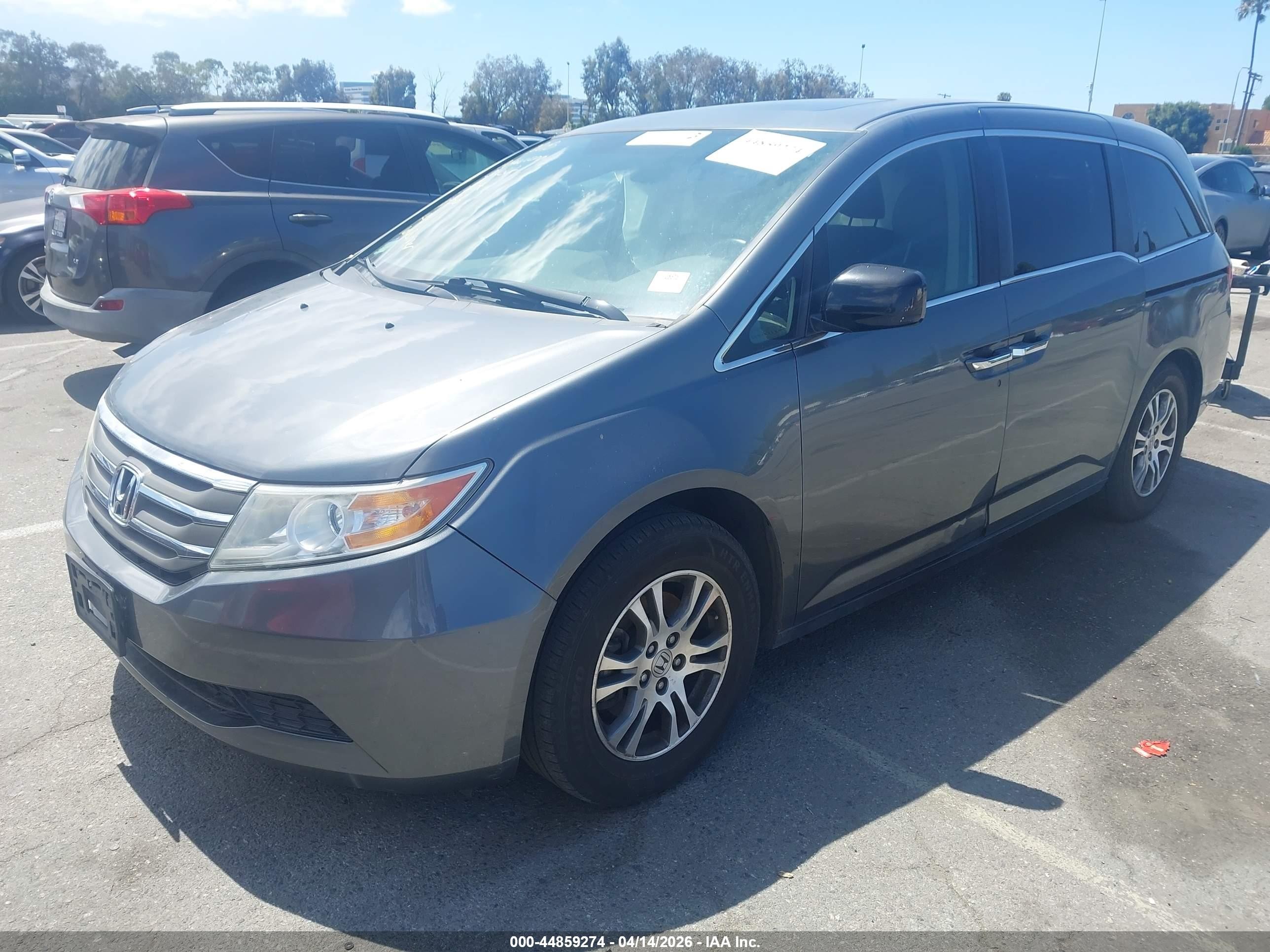 2013 Honda Odyssey Ex-l Gray vin: 5FNRL5H66DB012990