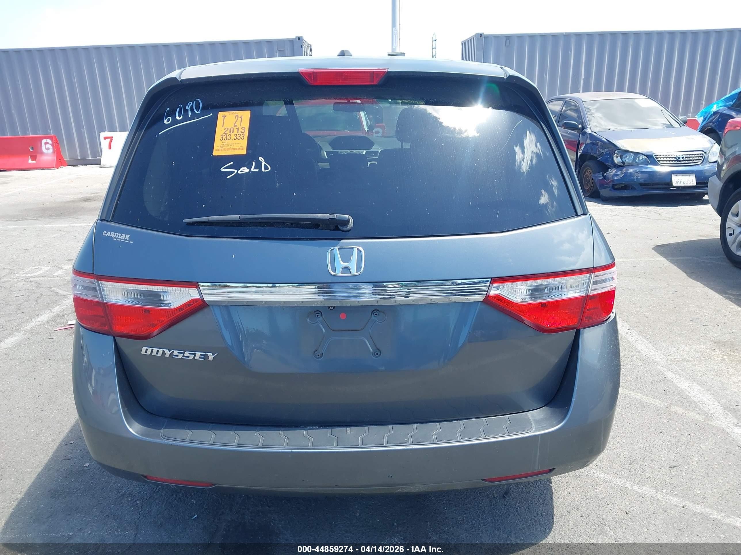 2013 Honda Odyssey Ex-l Gray vin: 5FNRL5H66DB012990