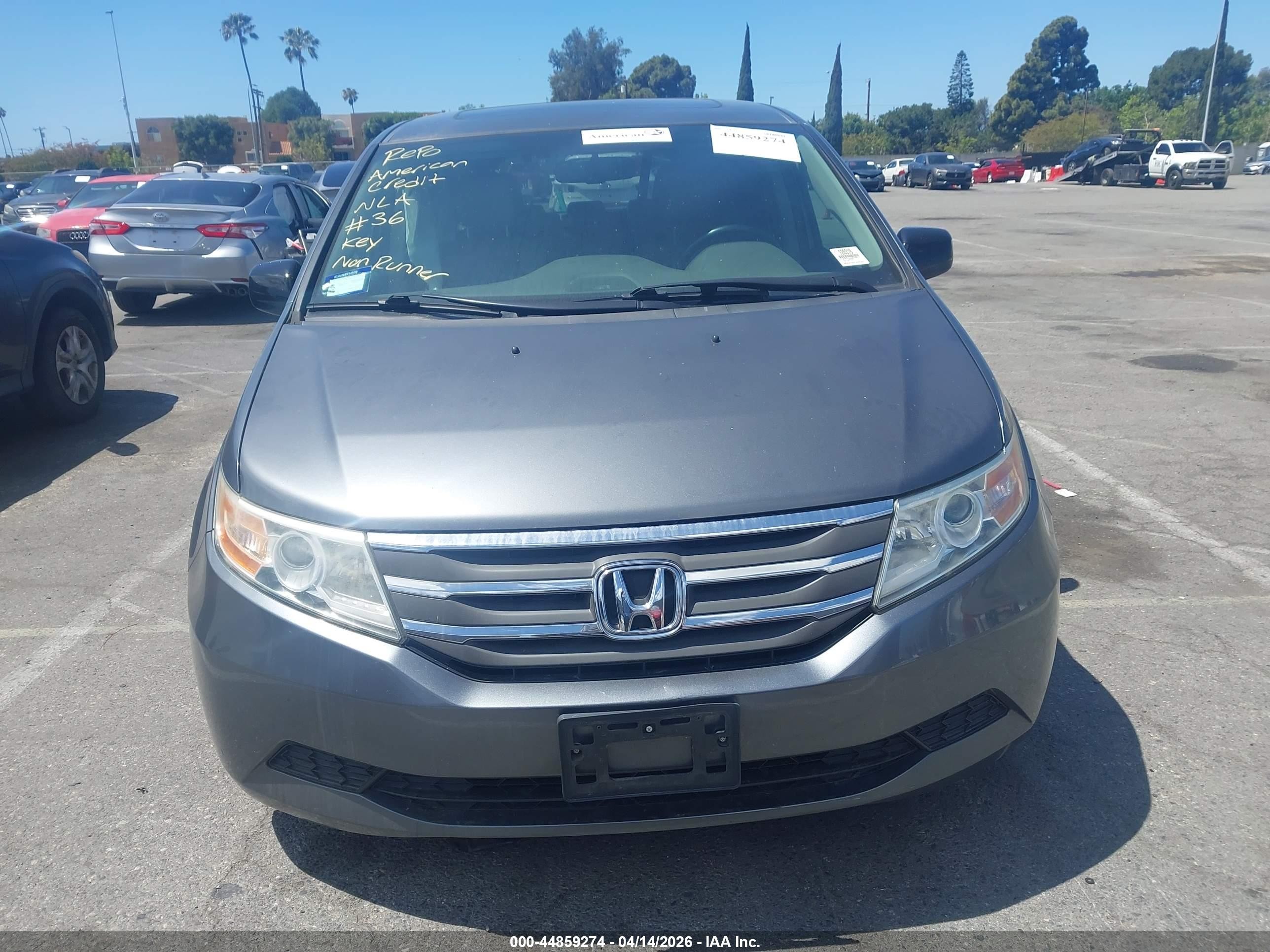 2013 Honda Odyssey Ex-l Gray vin: 5FNRL5H66DB012990