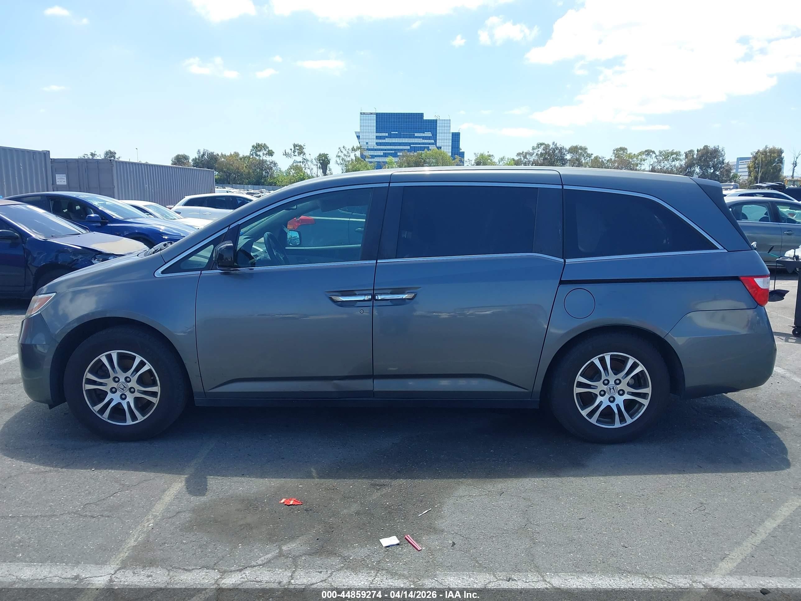 2013 Honda Odyssey Ex-l Gray vin: 5FNRL5H66DB012990