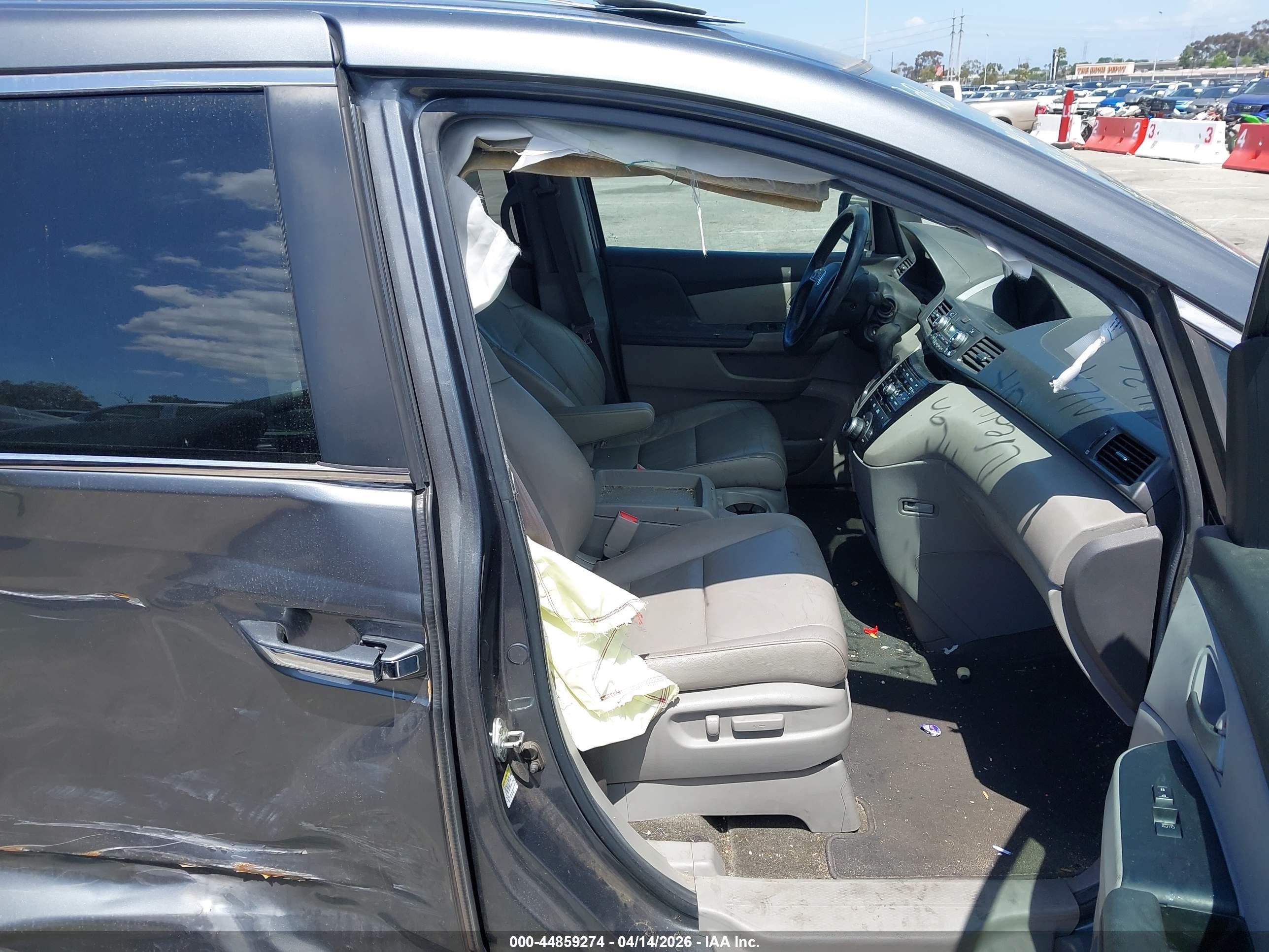 2013 Honda Odyssey Ex-l Gray vin: 5FNRL5H66DB012990