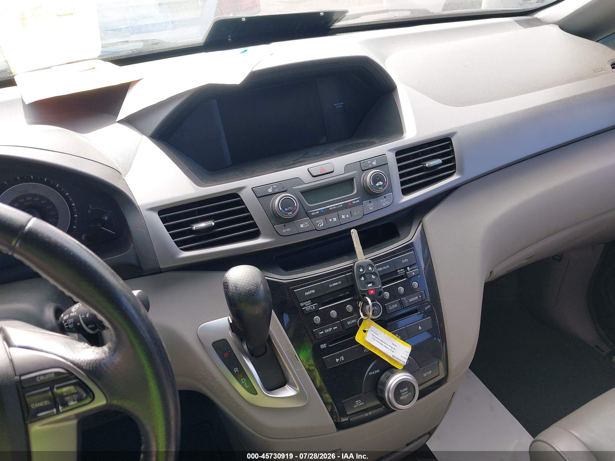 2013 Honda Odyssey Ex-l Gray vin: 5FNRL5H66DB014500